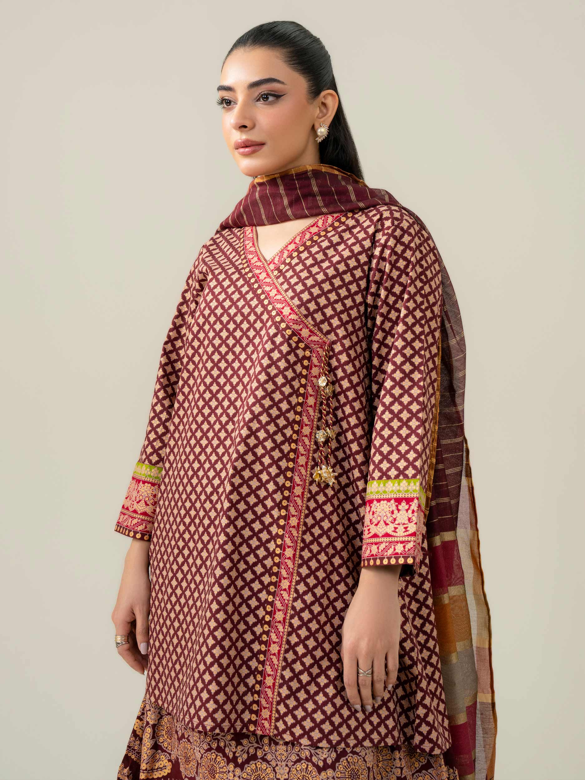 3 Piece Lawn Suit-Paste Print (Pret) - Image 4