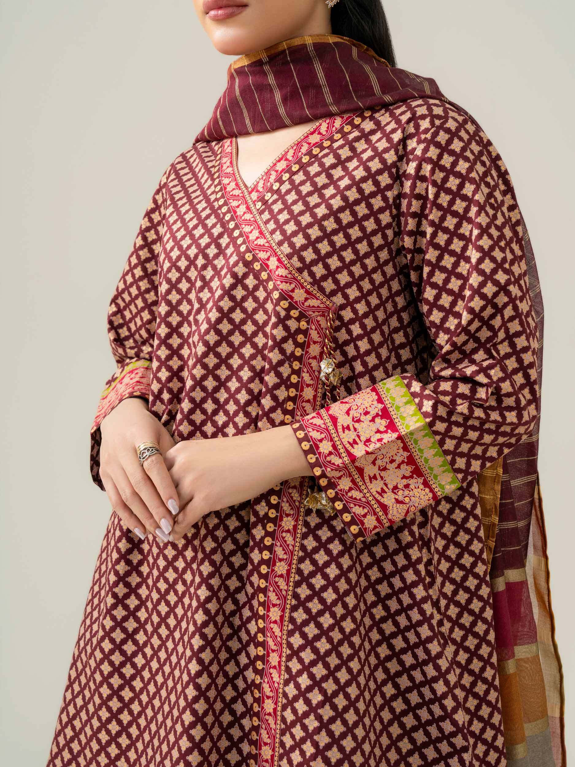 3 Piece Lawn Suit-Paste Print (Pret) - Image 6