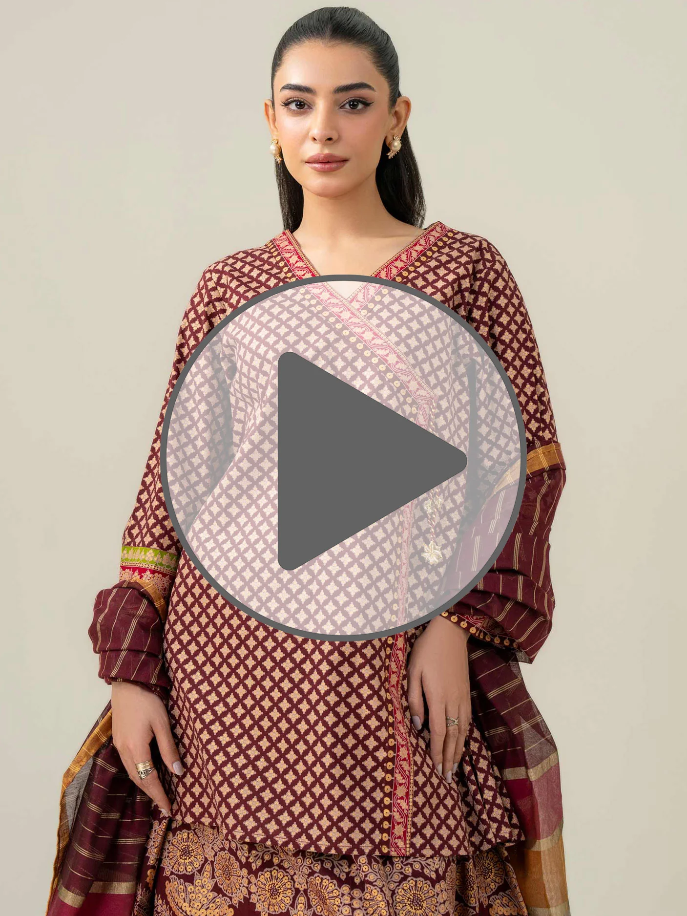 3 Piece Lawn Suit-Paste Print (Pret) - Image 7
