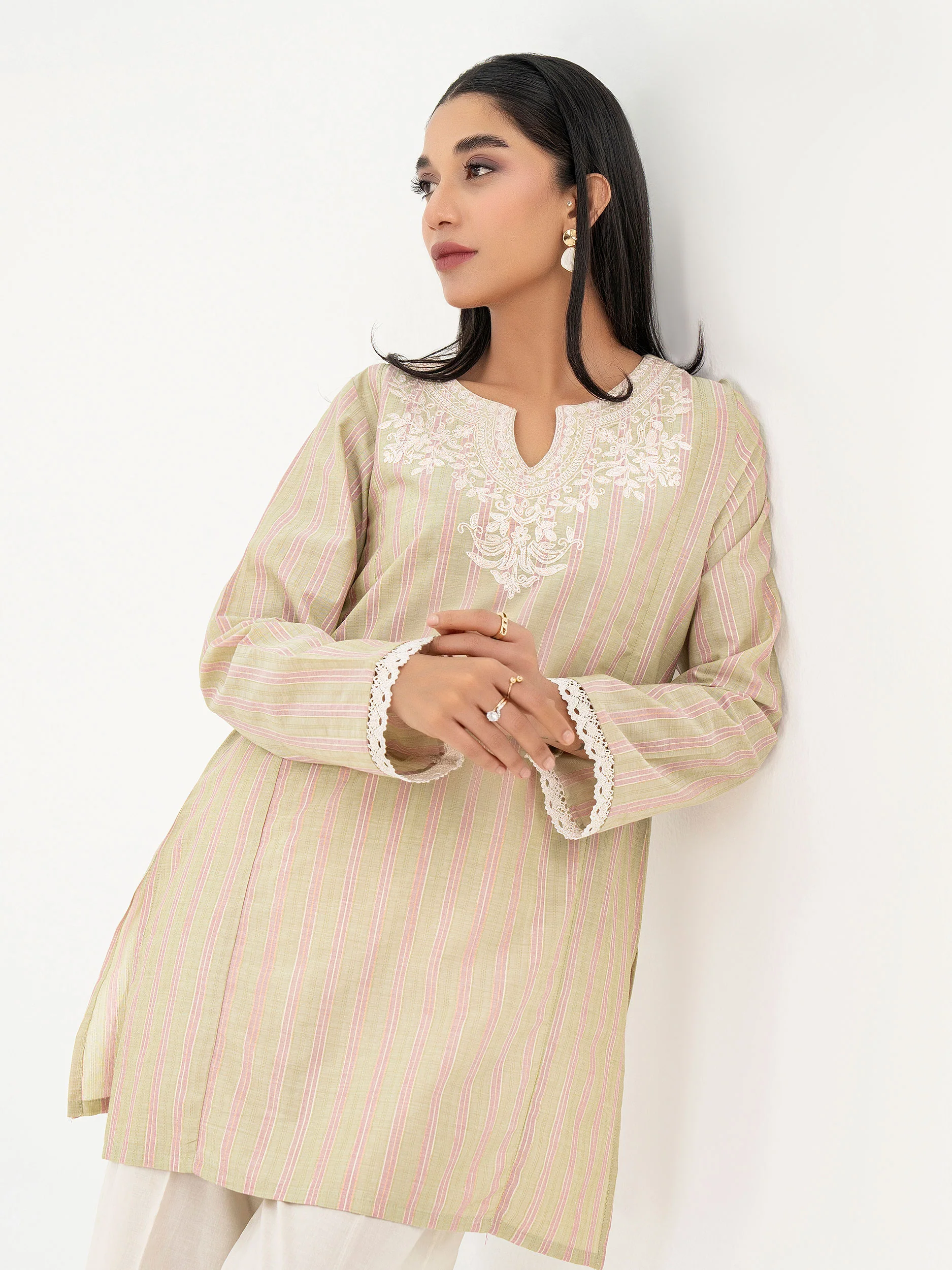 Yarn Dyed Kurti-Embroidered (Pret) - Image 3