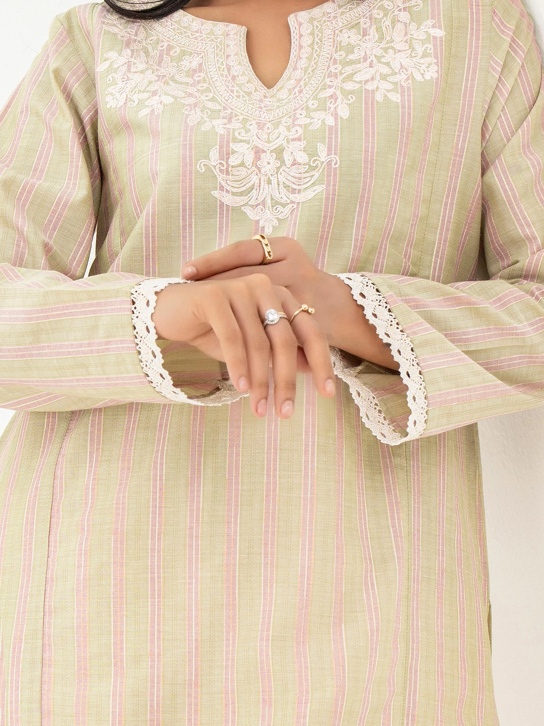 Yarn Dyed Kurti-Embroidered (Pret) - Image 6
