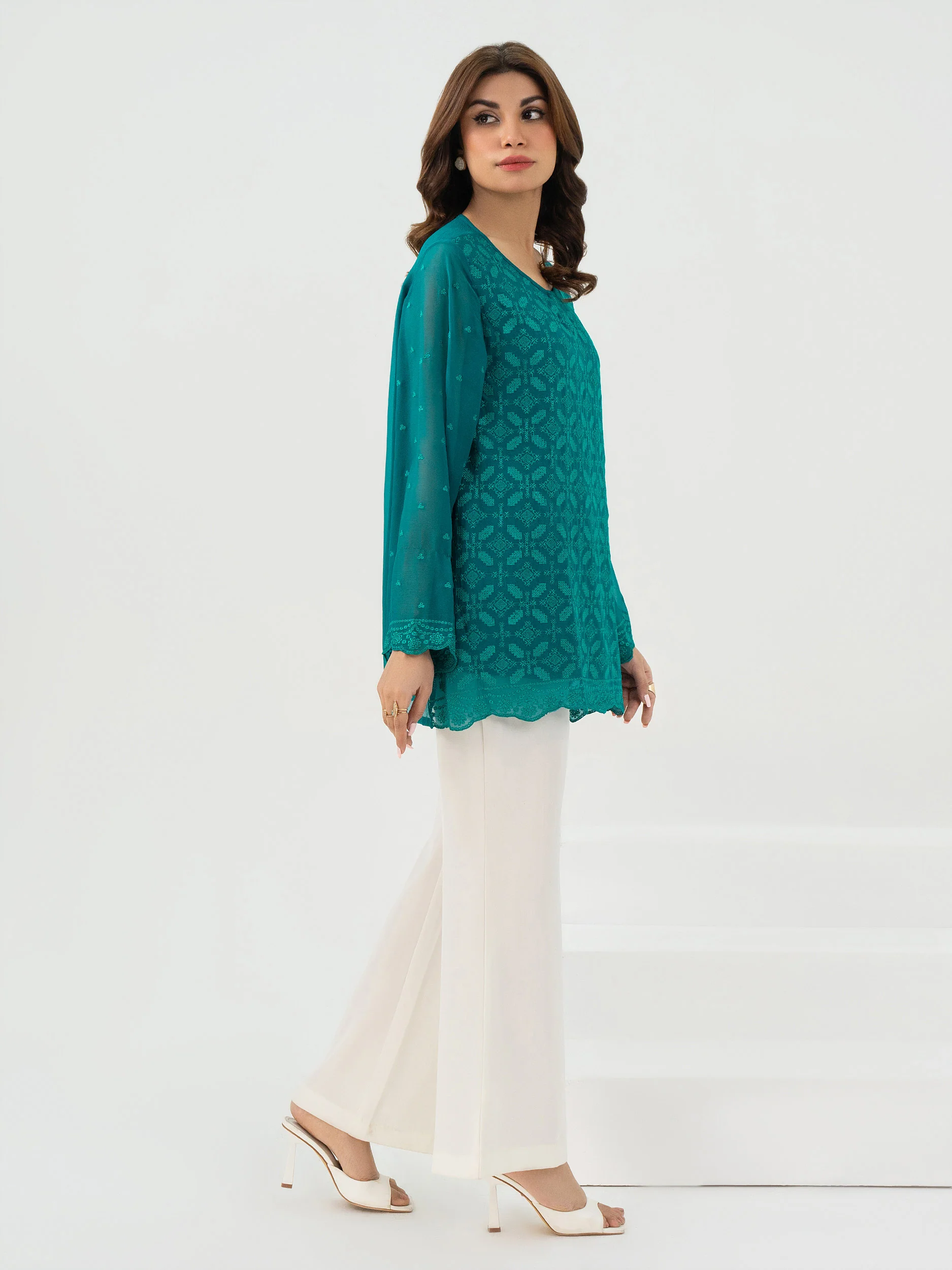 Chiffon Top-Embroidered (Pret) - Image 5