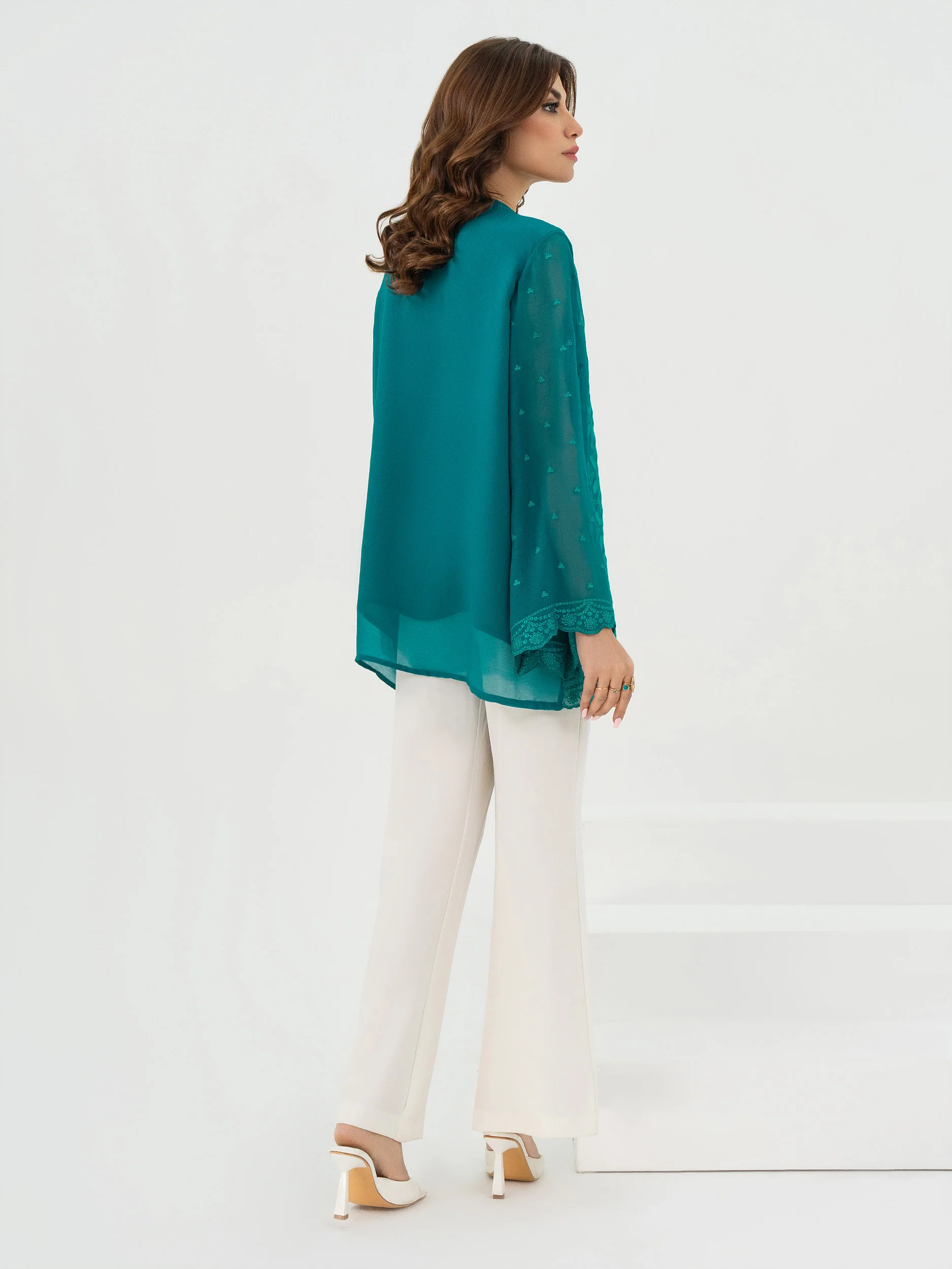 Chiffon Top-Embroidered (Pret) - Image 6