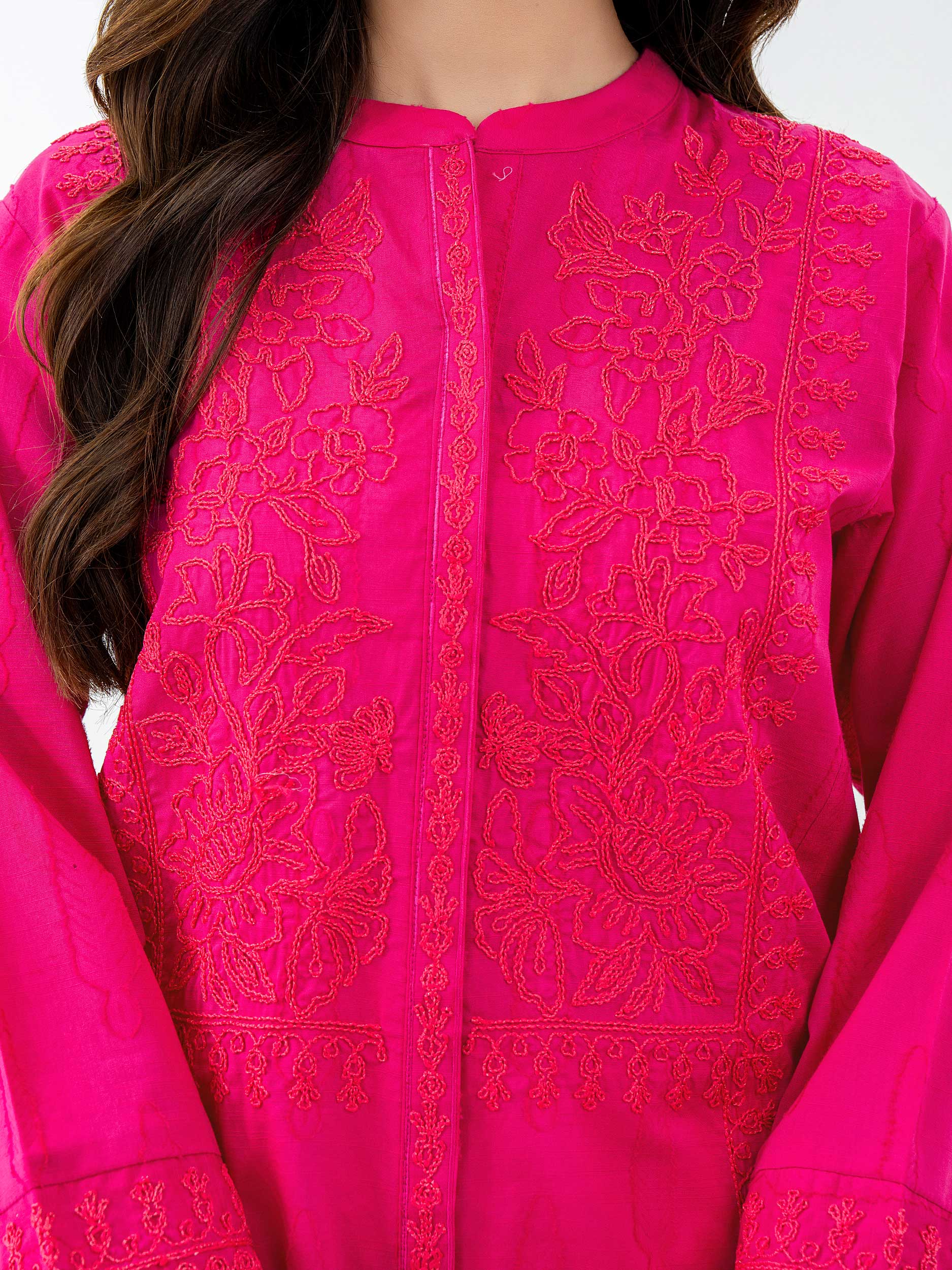 Jacquard Kurti-Embroidered (Pret) - Image 6