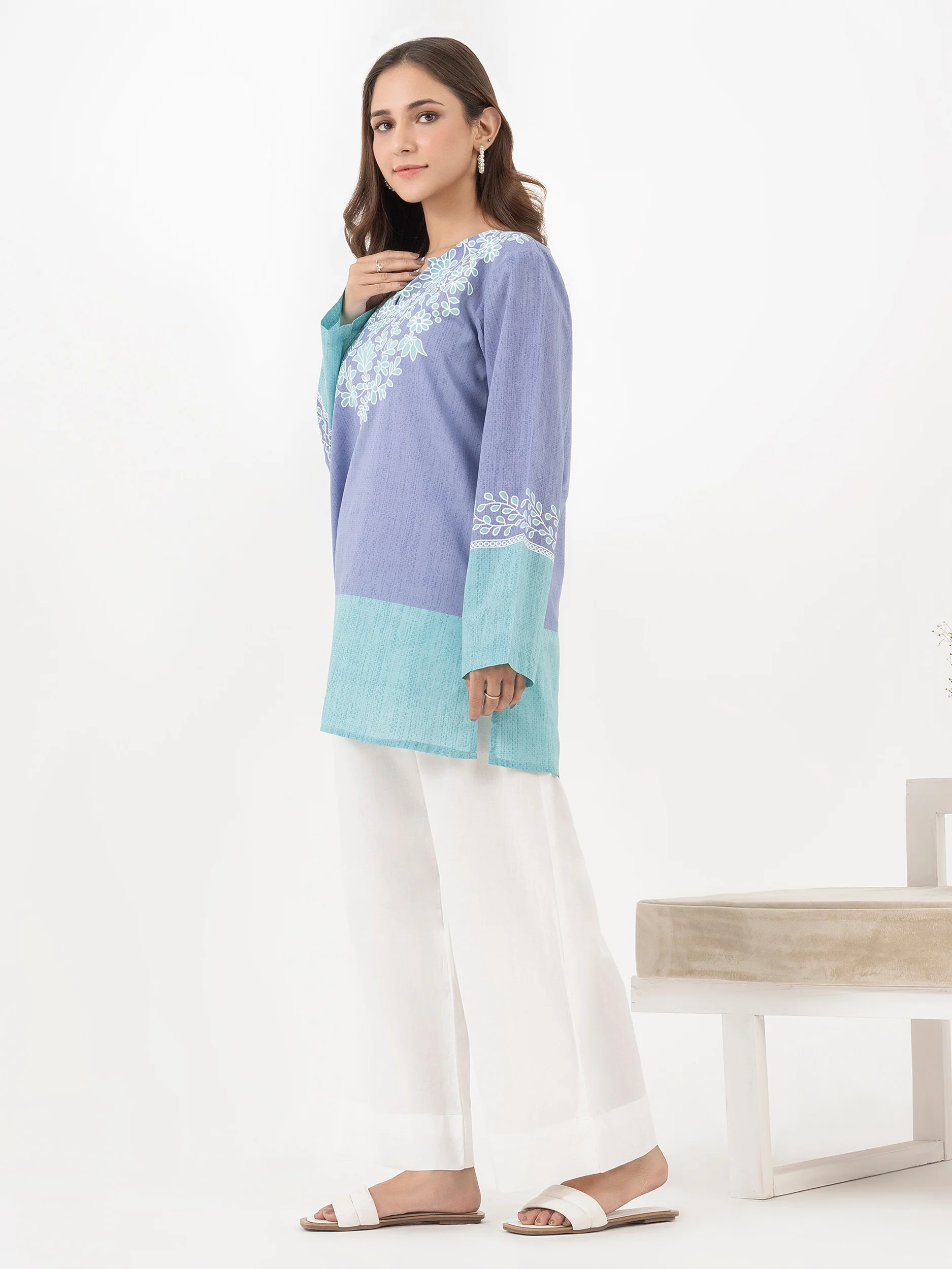 Lawn Kurti-Printed (Pret) - Image 4