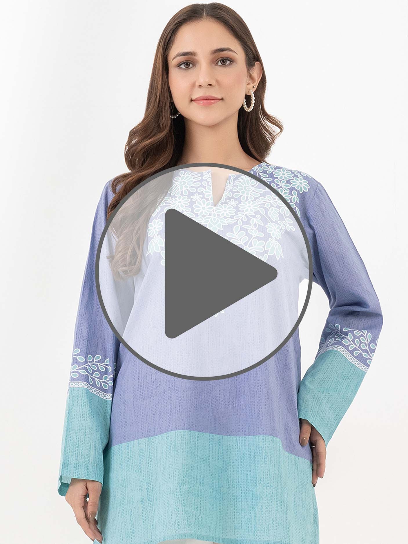 Lawn Kurti-Printed (Pret) - Image 8