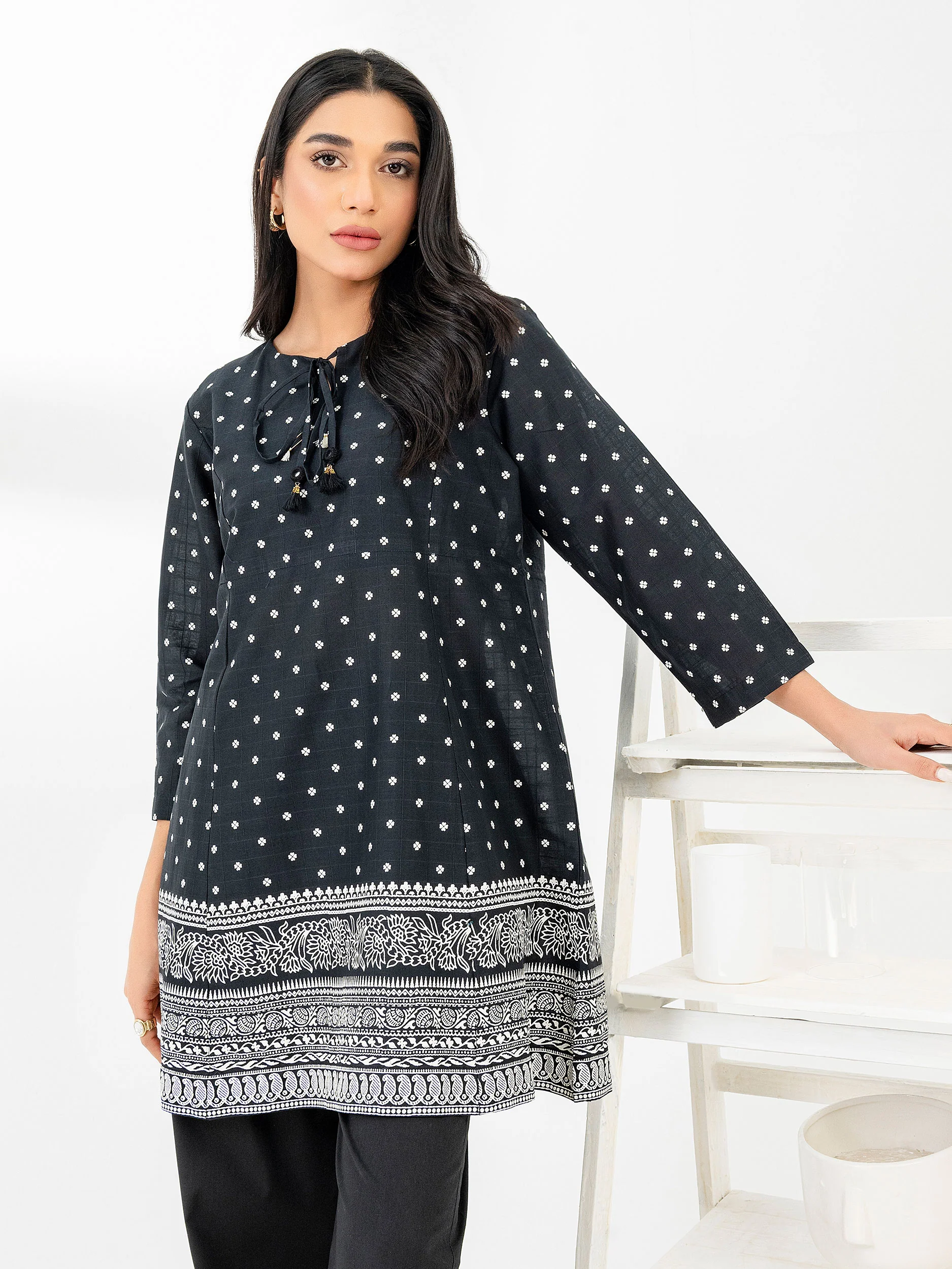 Lawn Kurti-Paste Print (Pret) - Image 2