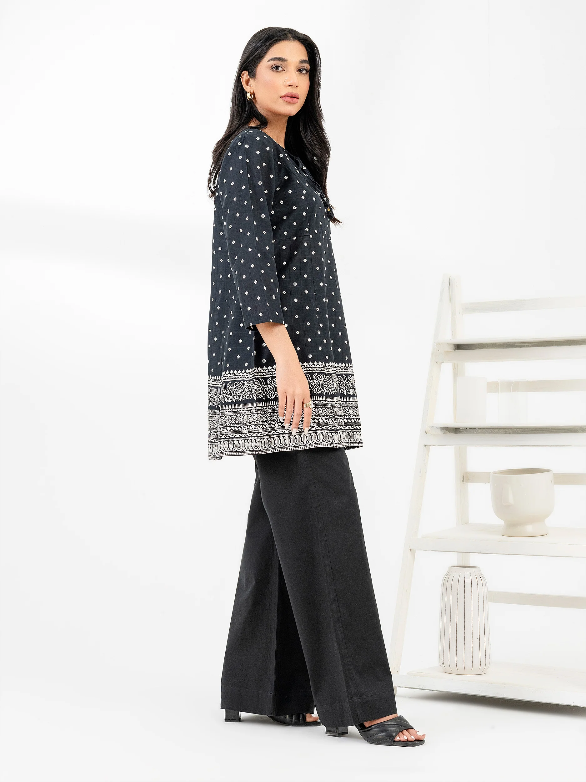 Lawn Kurti-Paste Print (Pret) - Image 4