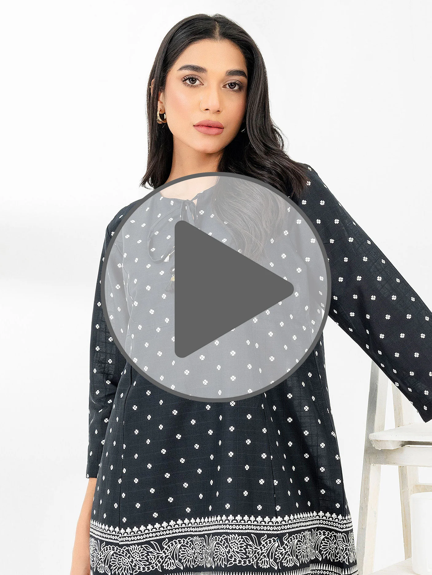 Lawn Kurti-Paste Print (Pret) - Image 8