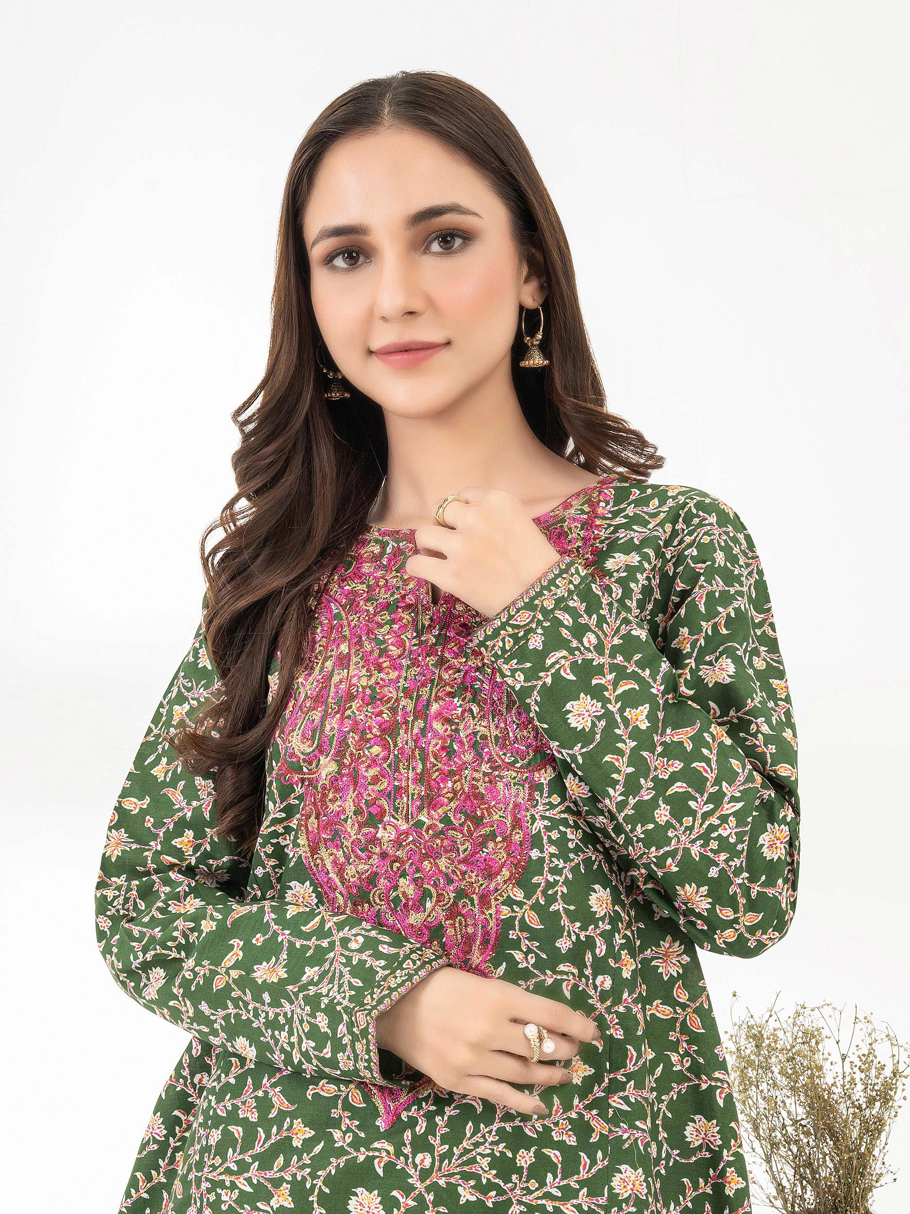Cambric Kurti-Embroidered (Pret) - Image 3