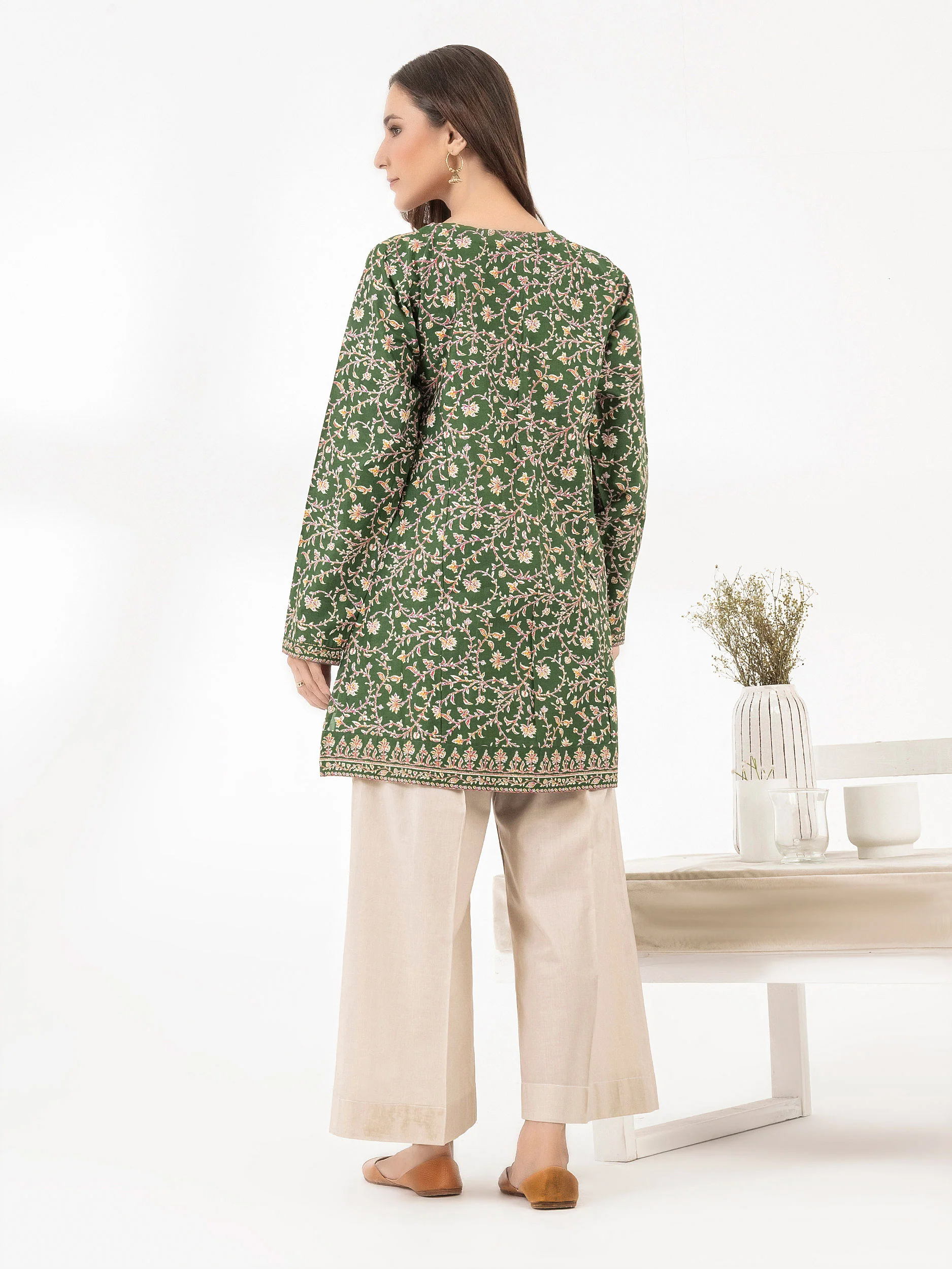 Cambric Kurti-Embroidered (Pret) - Image 5