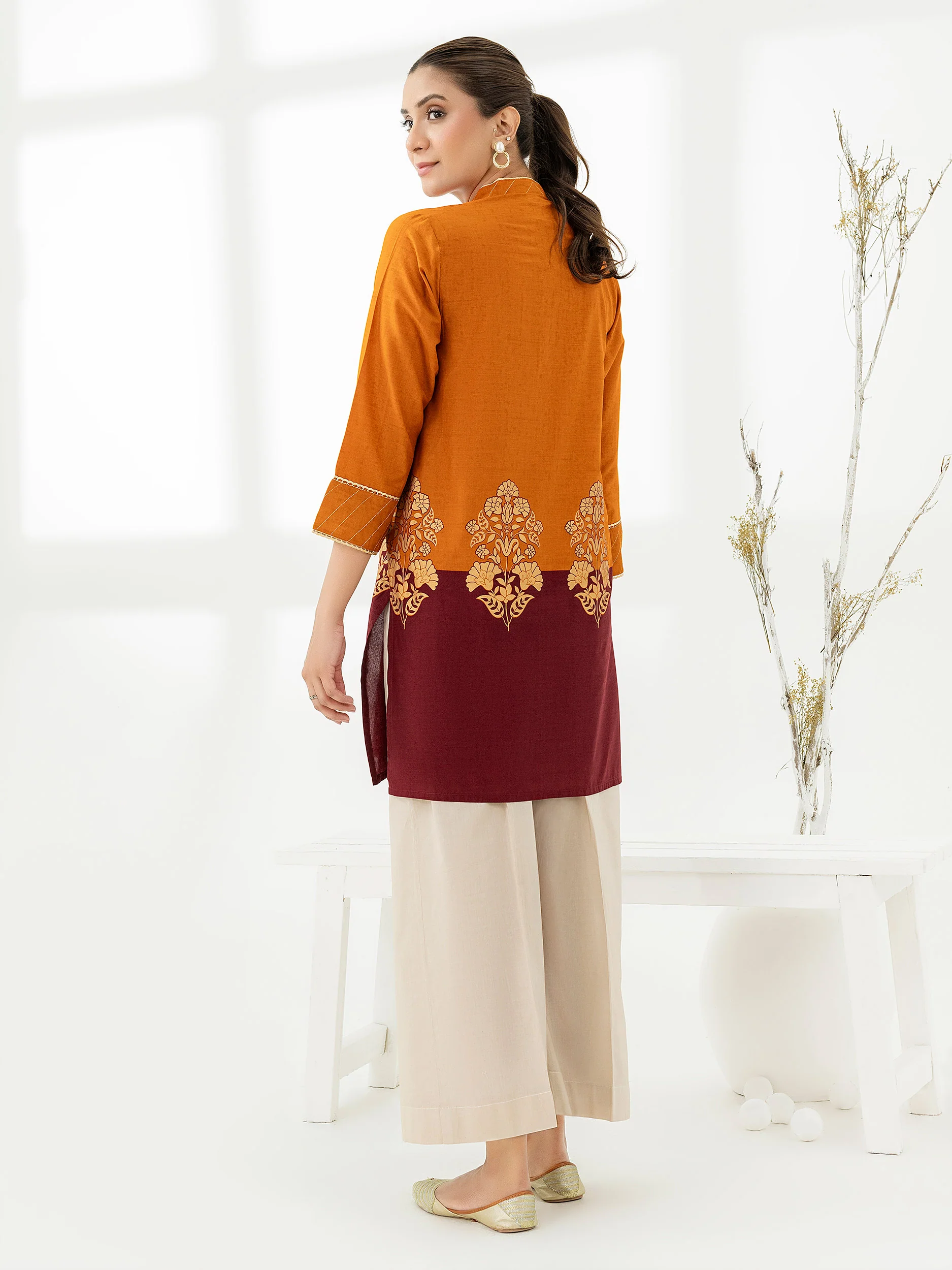 Cambric Kurti-Paste Print (Pret) - Image 4
