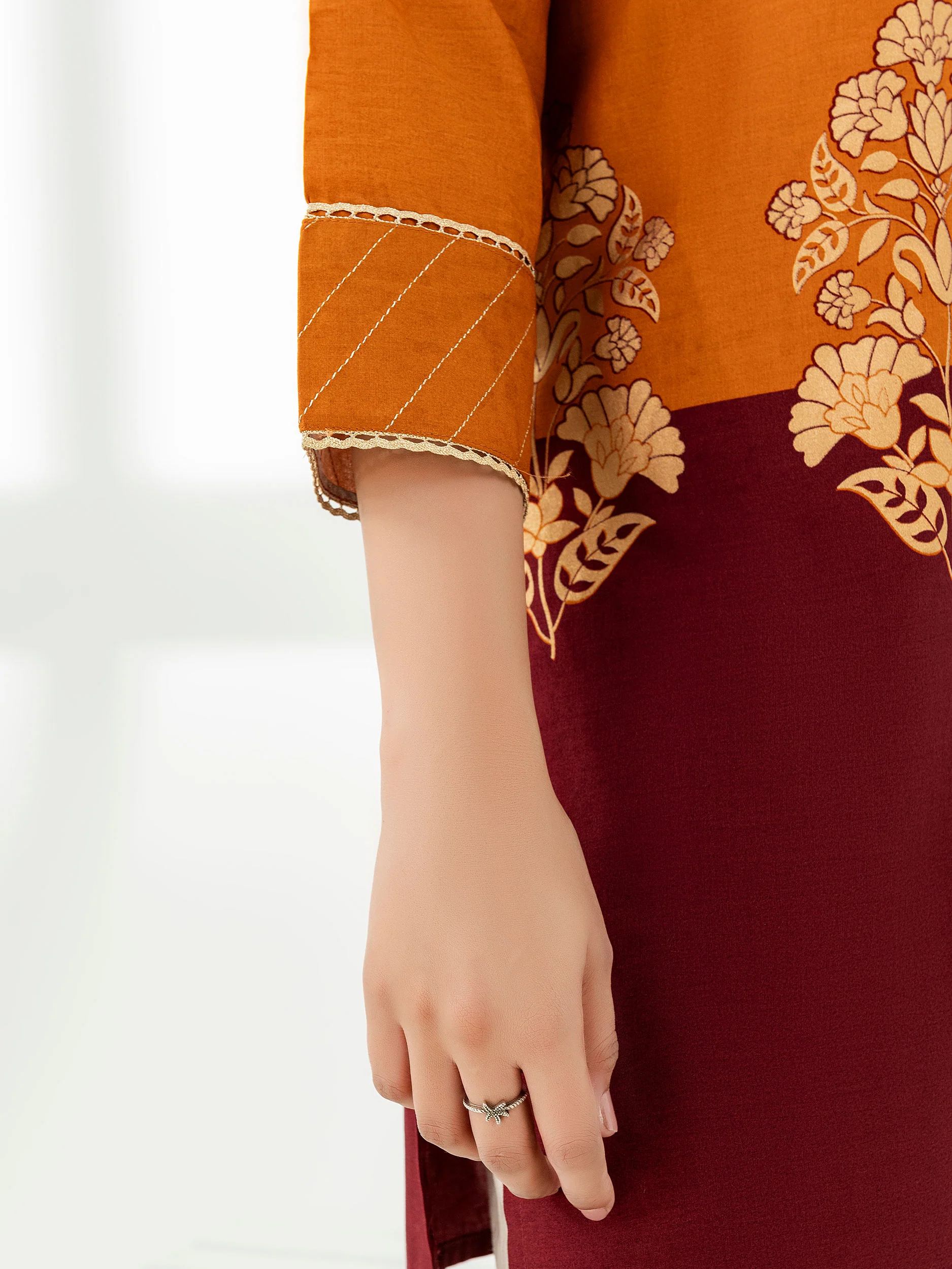 Cambric Kurti-Paste Print (Pret) - Image 6