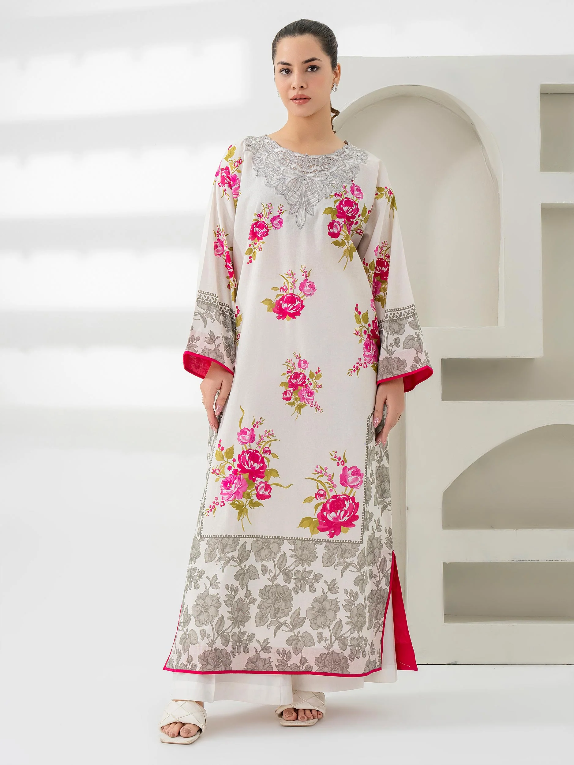 Khaddar Shirt-Embroidered (Pret) - Image 2