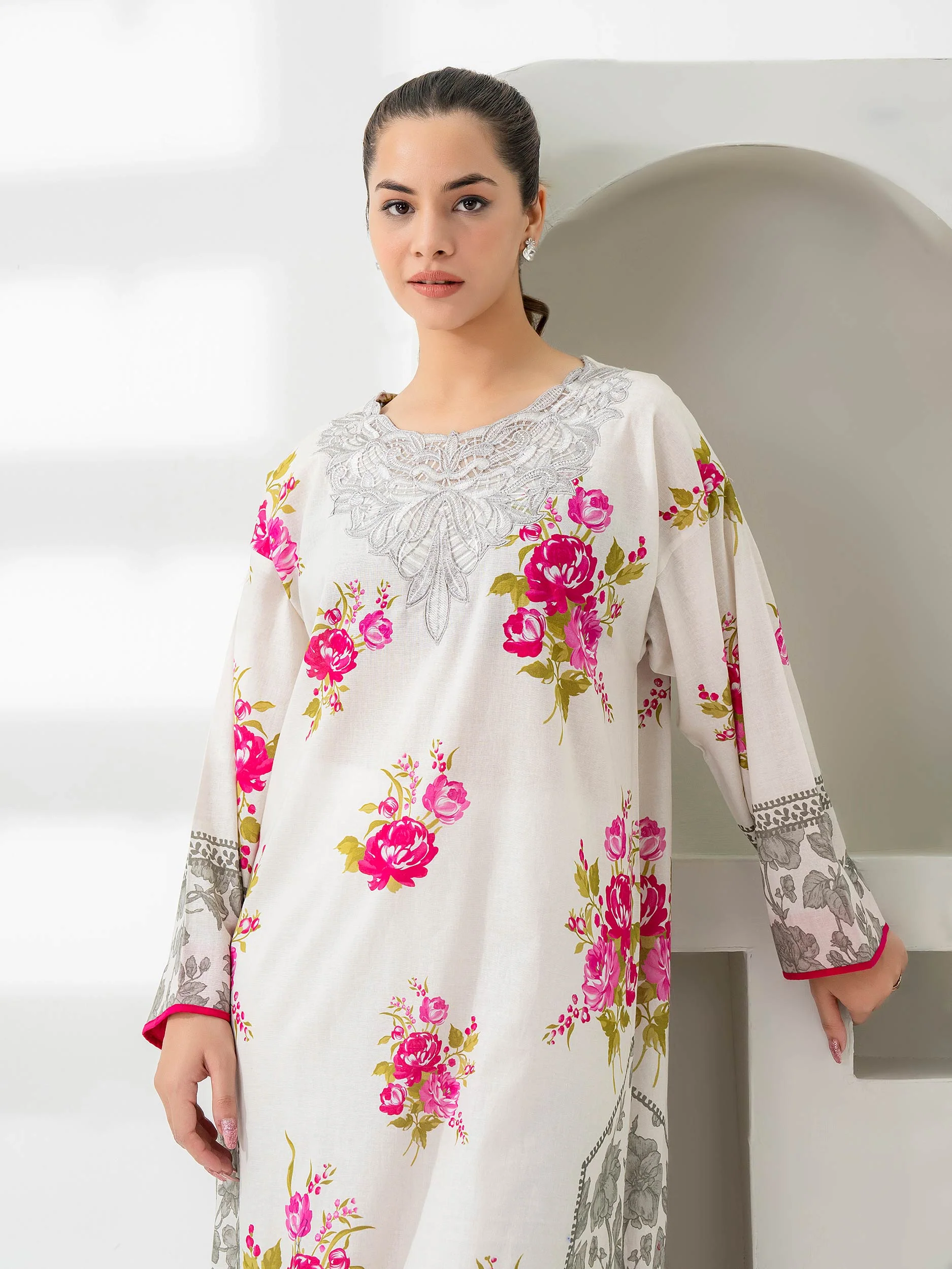 Khaddar Shirt-Embroidered (Pret) - Image 3