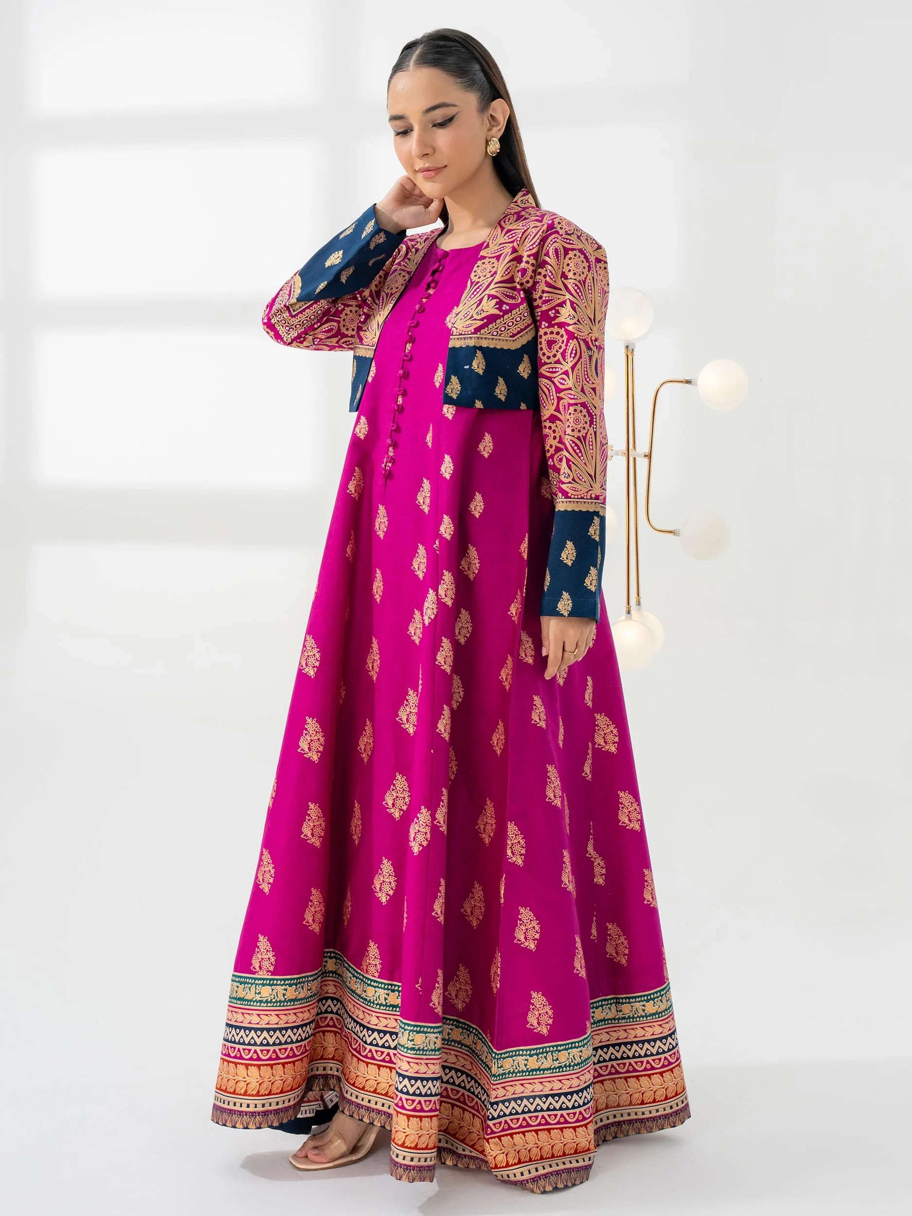 Khaddar Shirt With Bolero-Paste Print (Pret) - Image 2