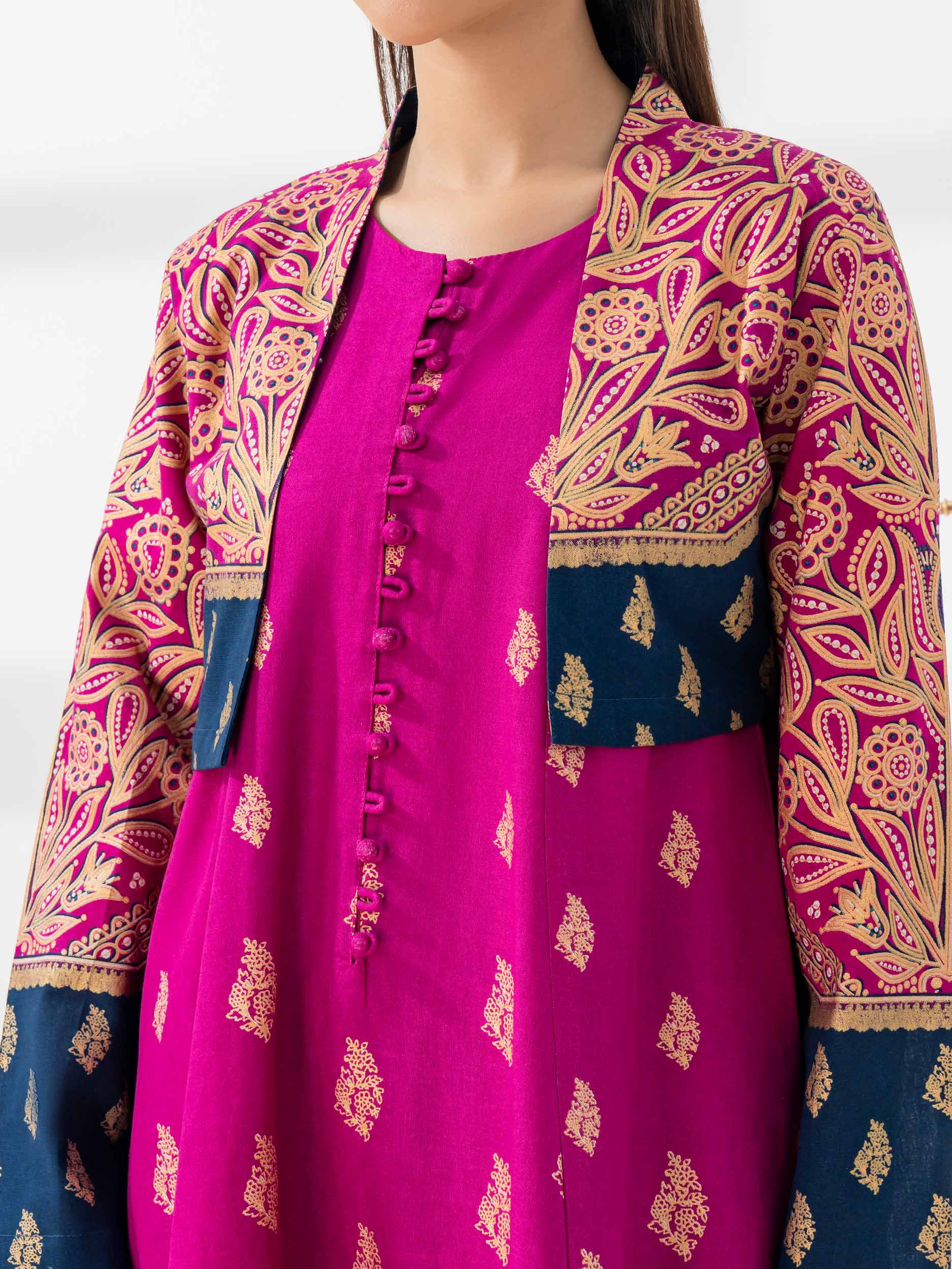 Khaddar Shirt With Bolero-Paste Print (Pret) - Image 6