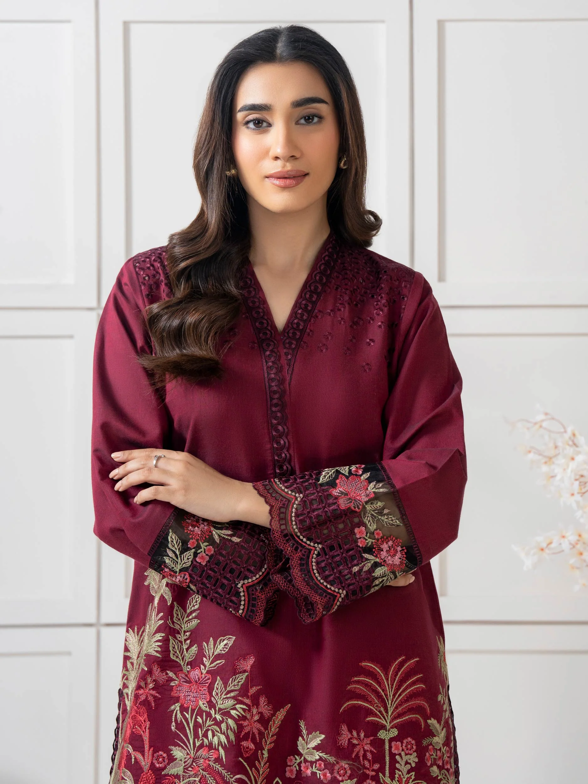 2 Piece Yarn Dyed Suit- Embroidered (Pret) - Image 2