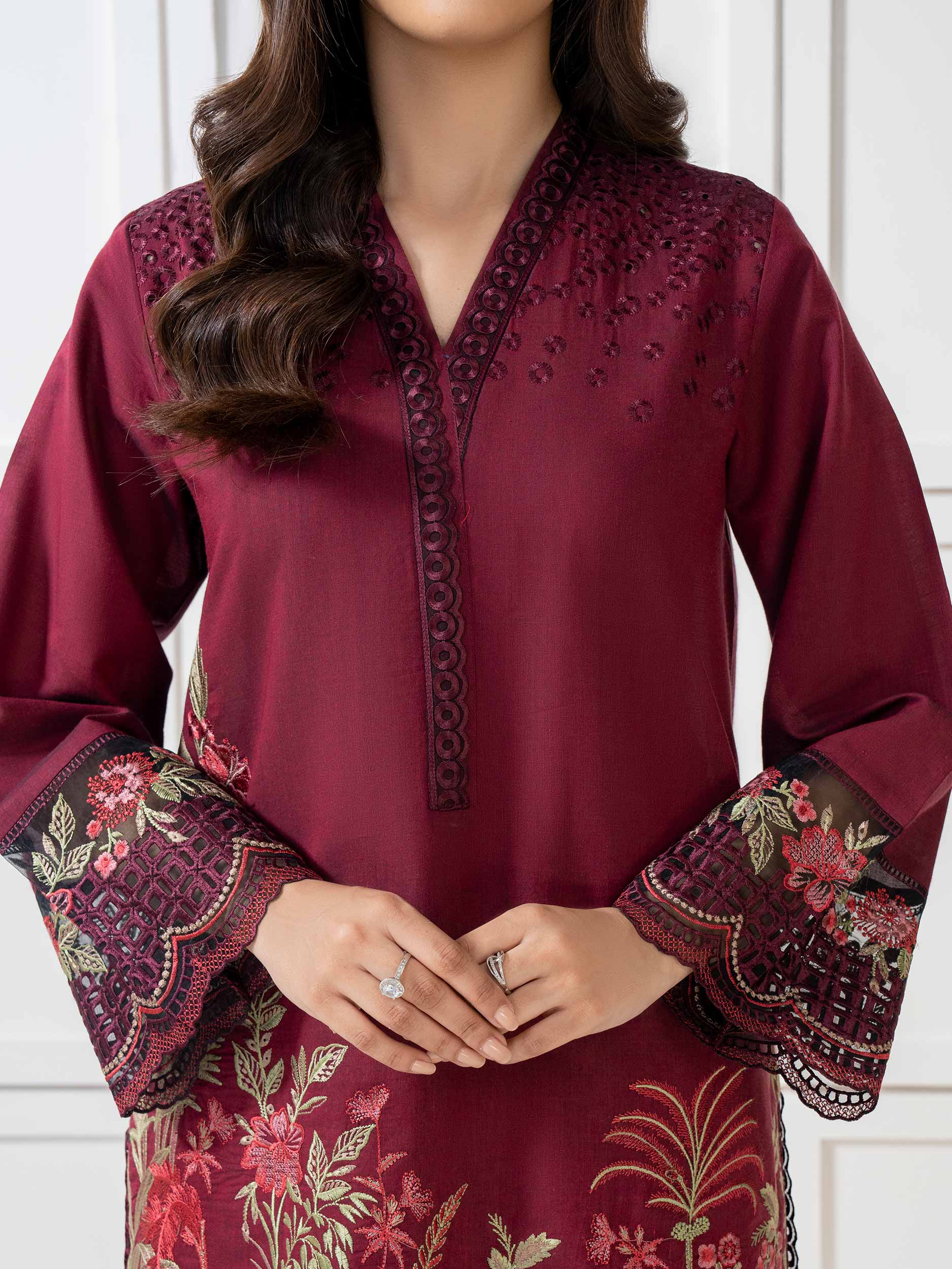 2 Piece Yarn Dyed Suit- Embroidered (Pret) - Image 6