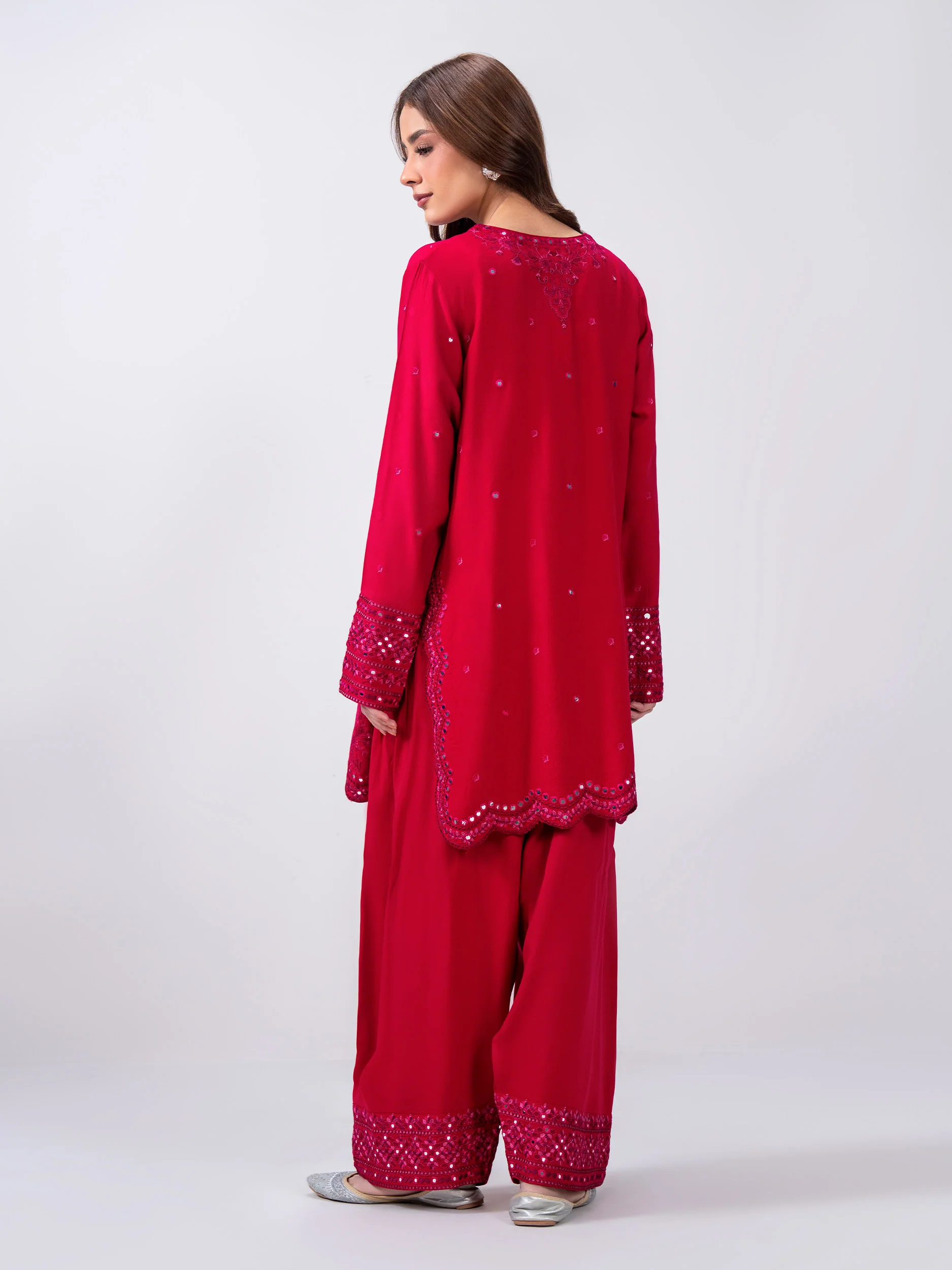 2 Piece Stone Suit- Embroidered (Pret) - Image 3