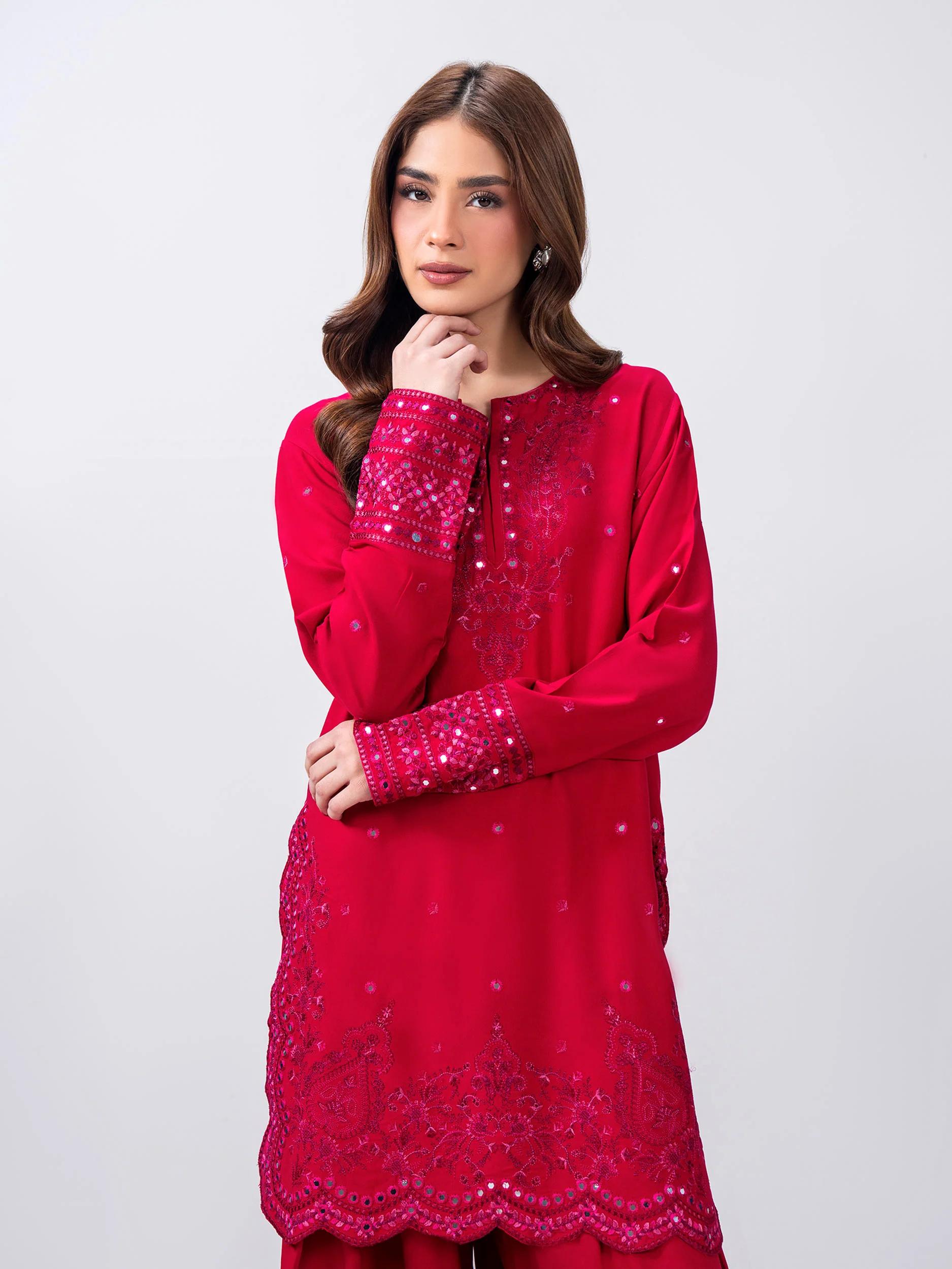 2 Piece Stone Suit- Embroidered (Pret) - Image 4