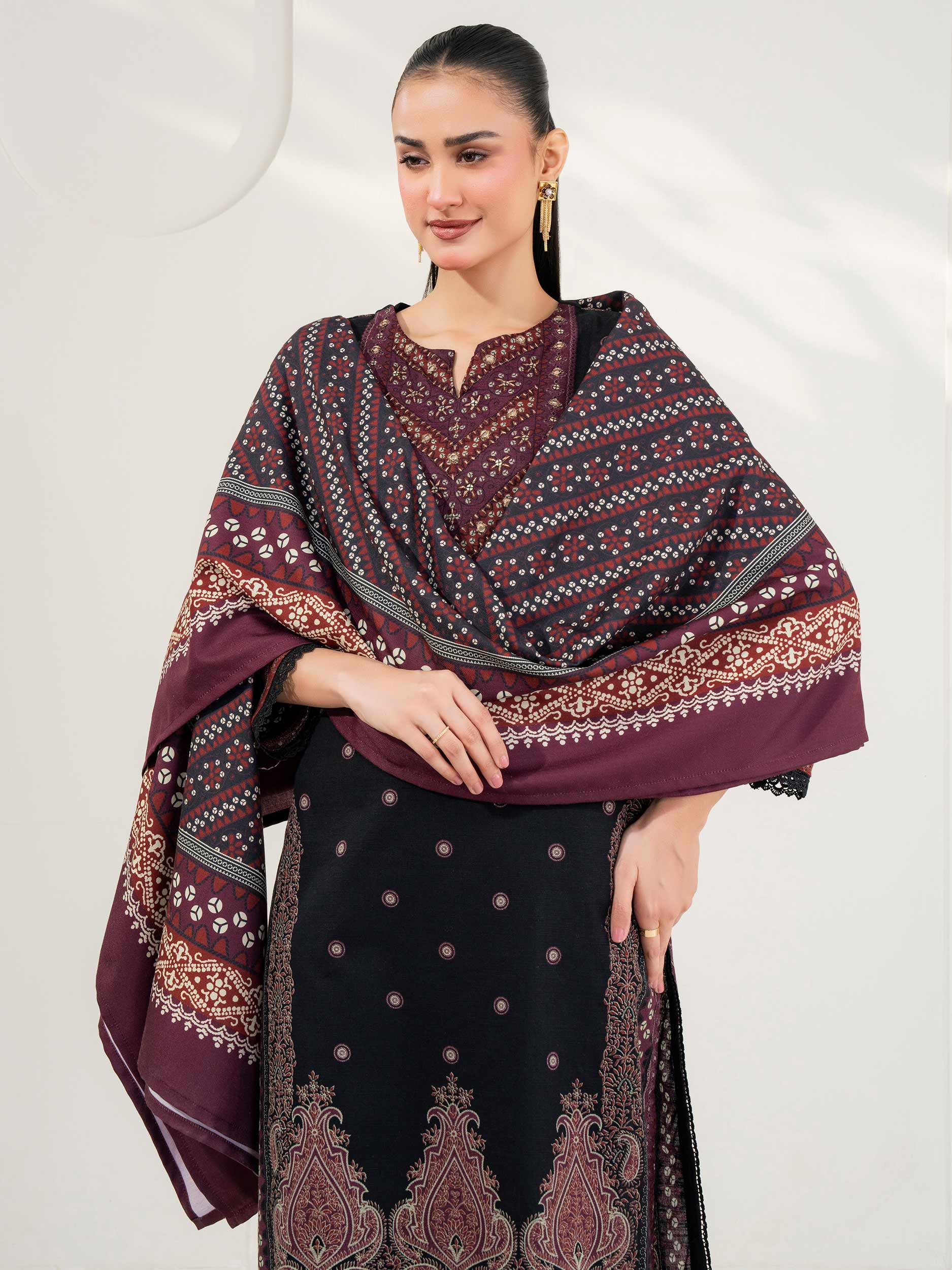3 Piece Khaddar Suit-Embroidered (Pret) - Image 6
