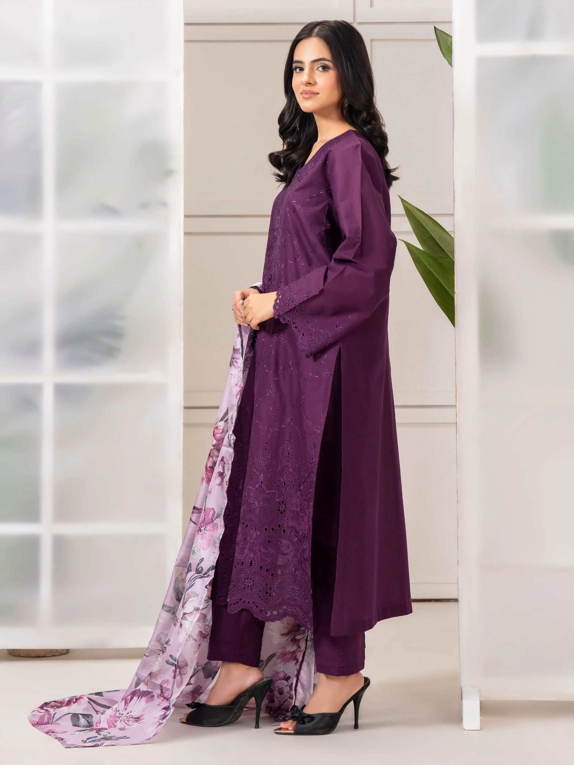 3 Piece Lawn Suit-Embroidered (Pret) - Image 3