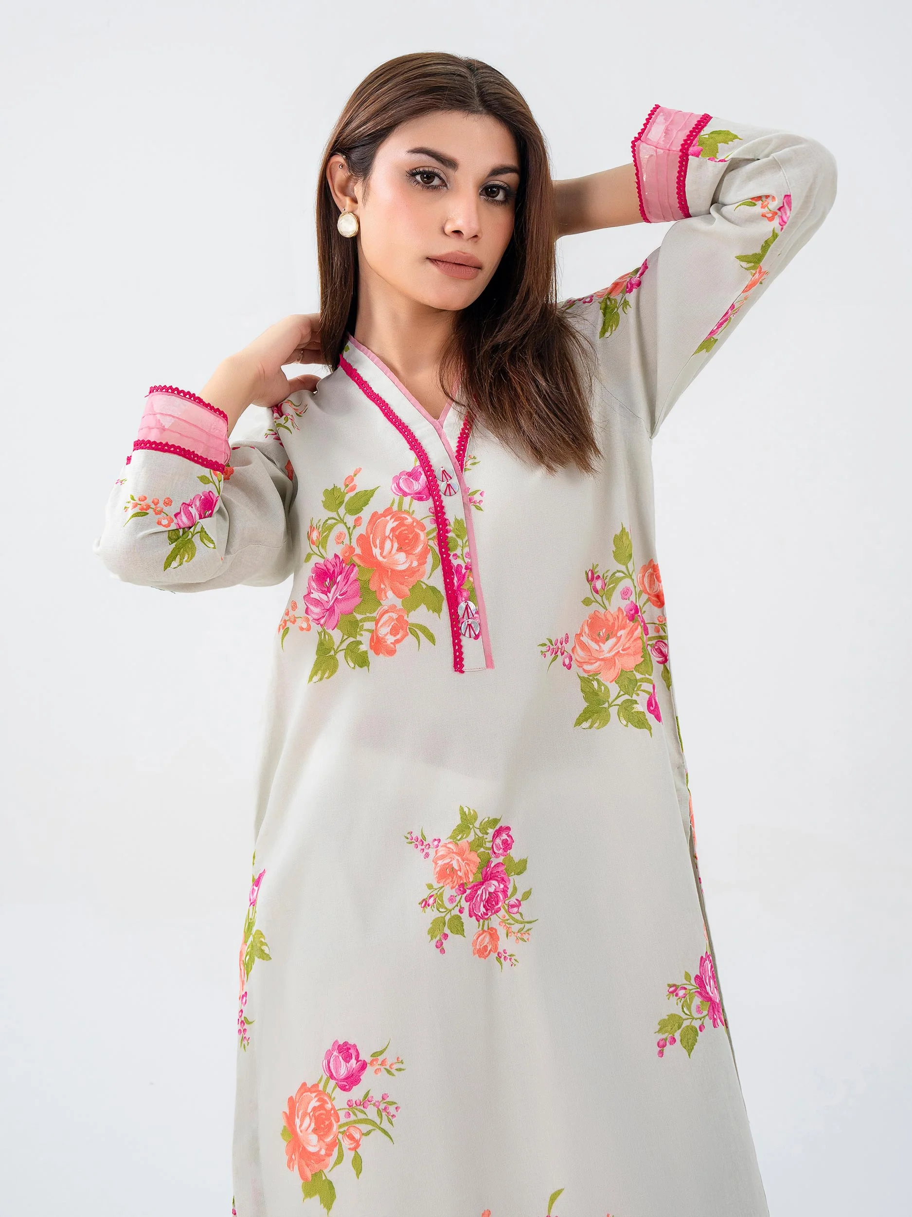 Khaddar Shirt-Printed (Pret) - Image 3