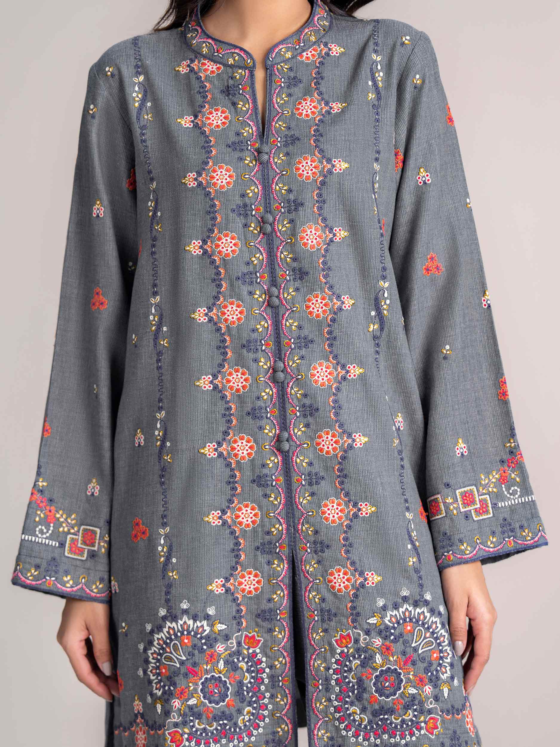 Yarn Dyed Co-ord Set- Embroidered - Image 6