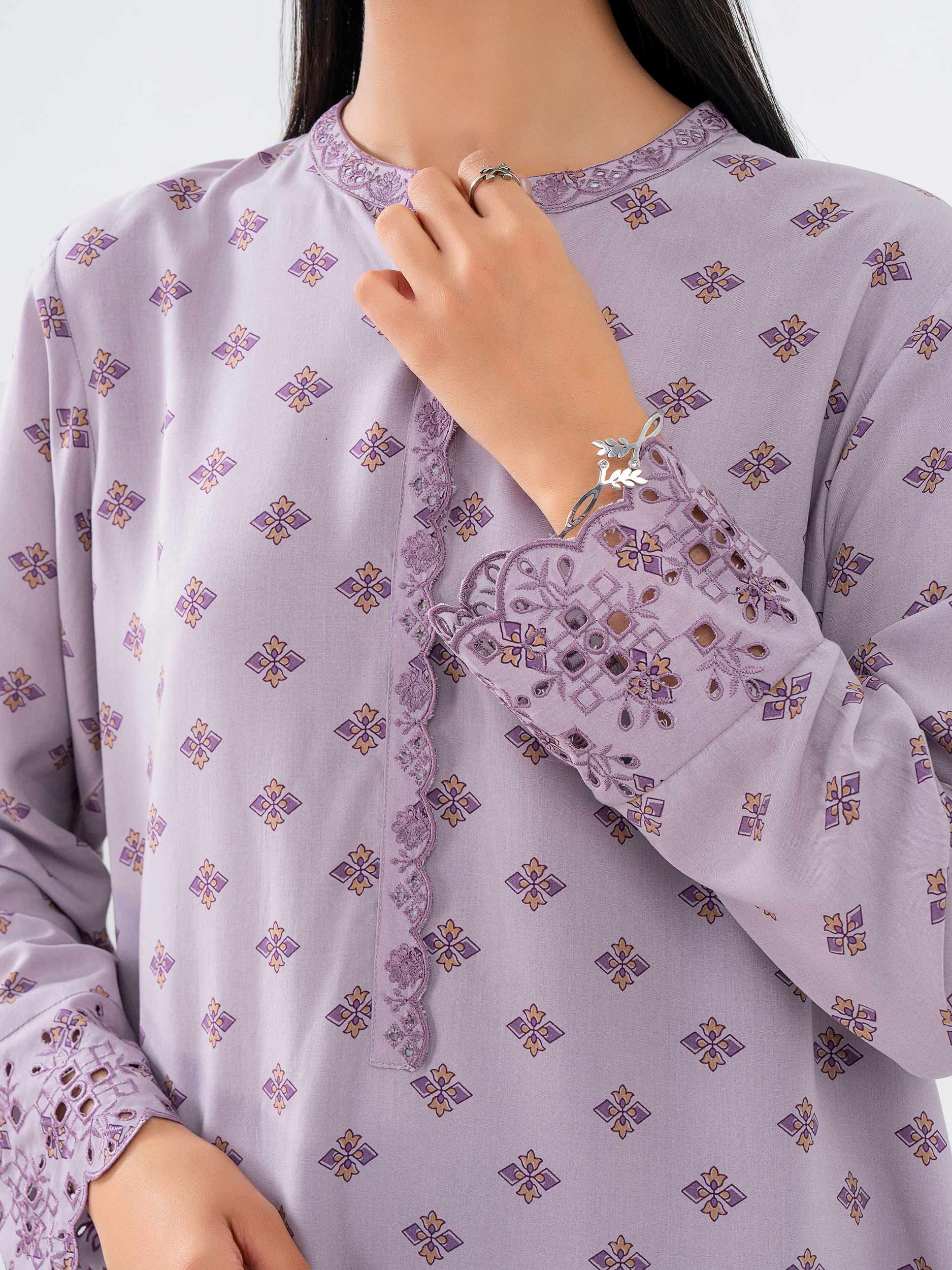 2 Piece Linen Suit-Embroidered (Pret) - Image 6