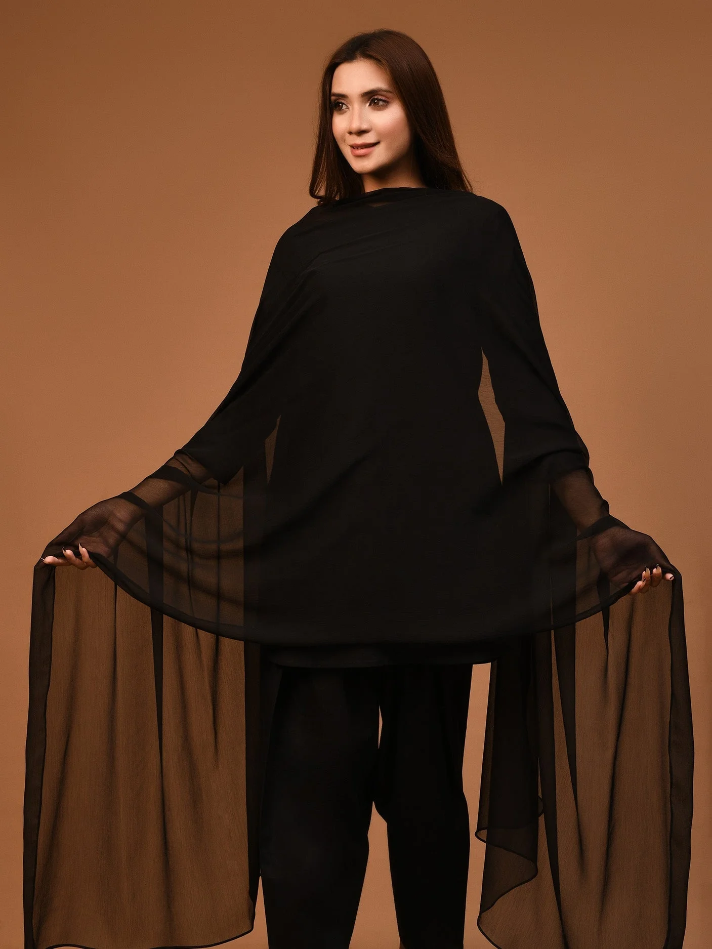 Dyed Chiffon Dupatta - Image 2