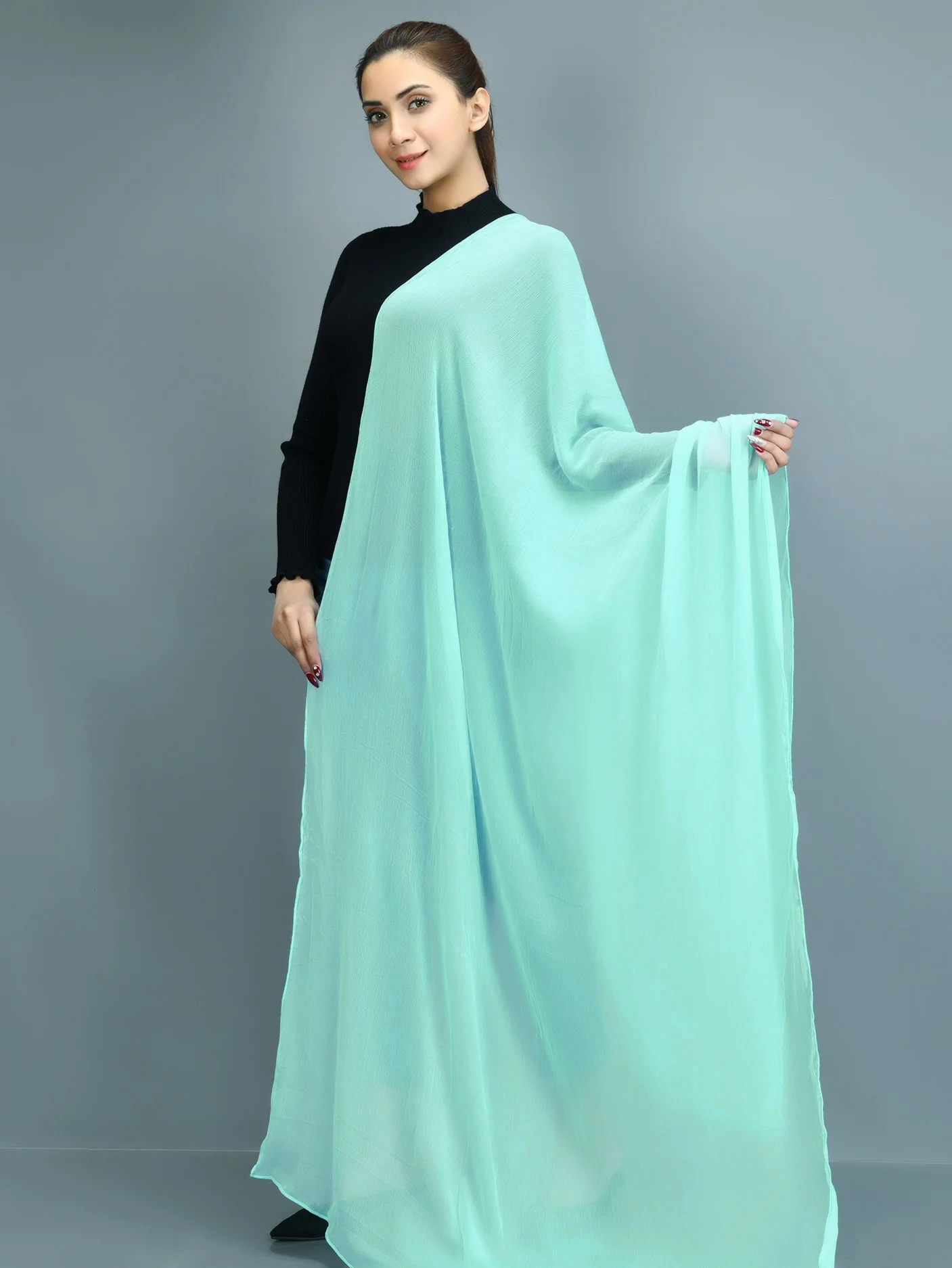 Dyed Chiffon Dupatta - Image 2