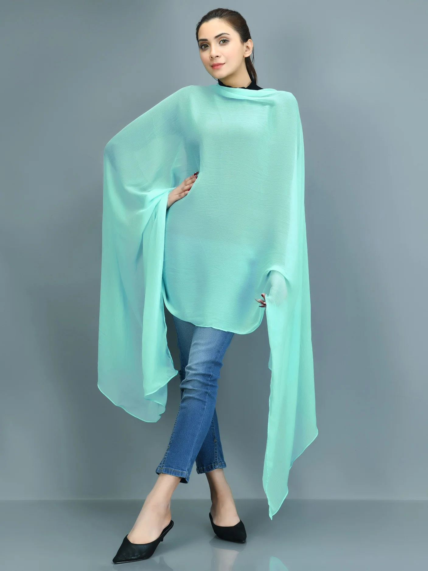 Dyed Chiffon Dupatta - Image 3