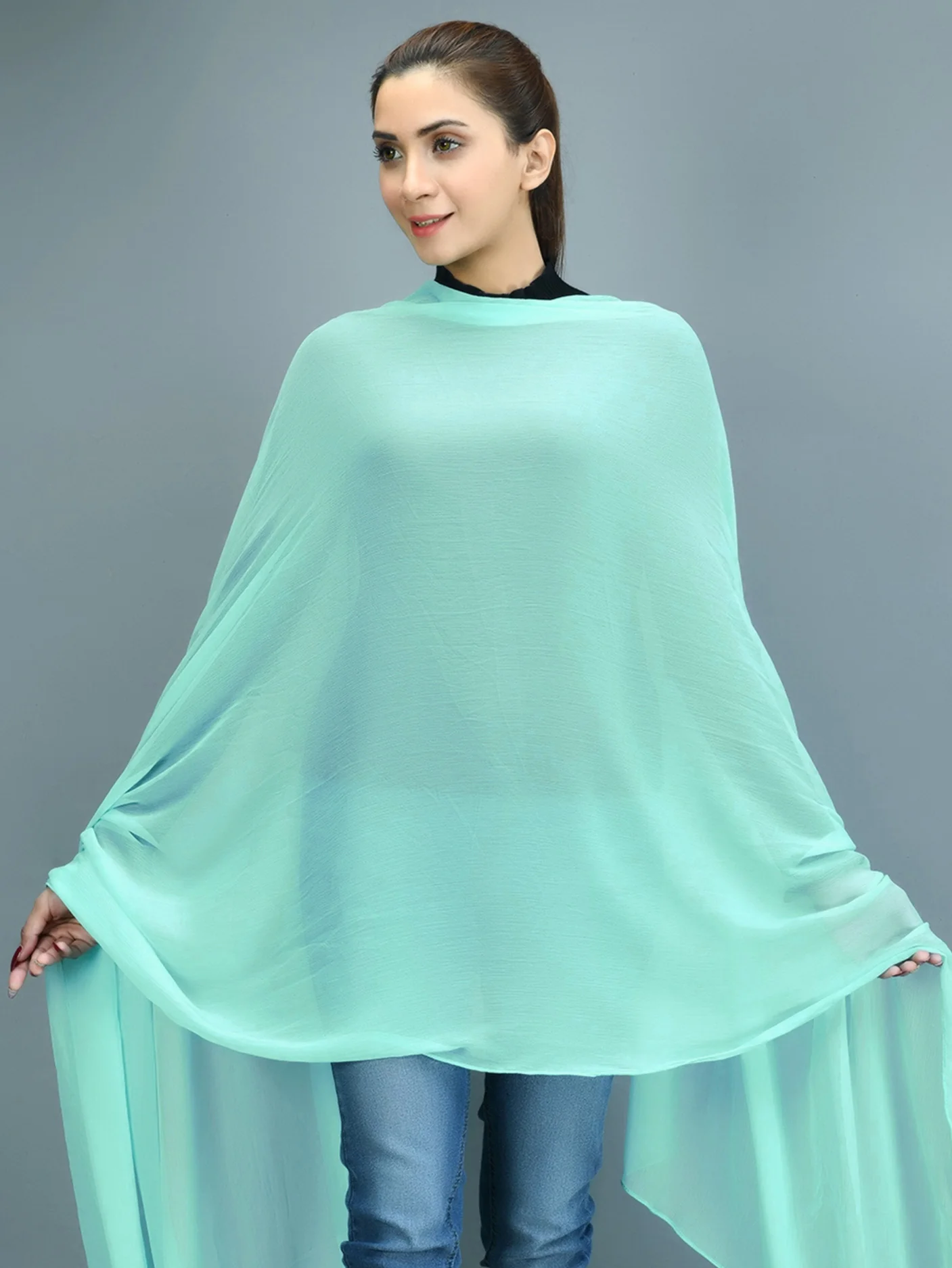 Dyed Chiffon Dupatta - Image 4