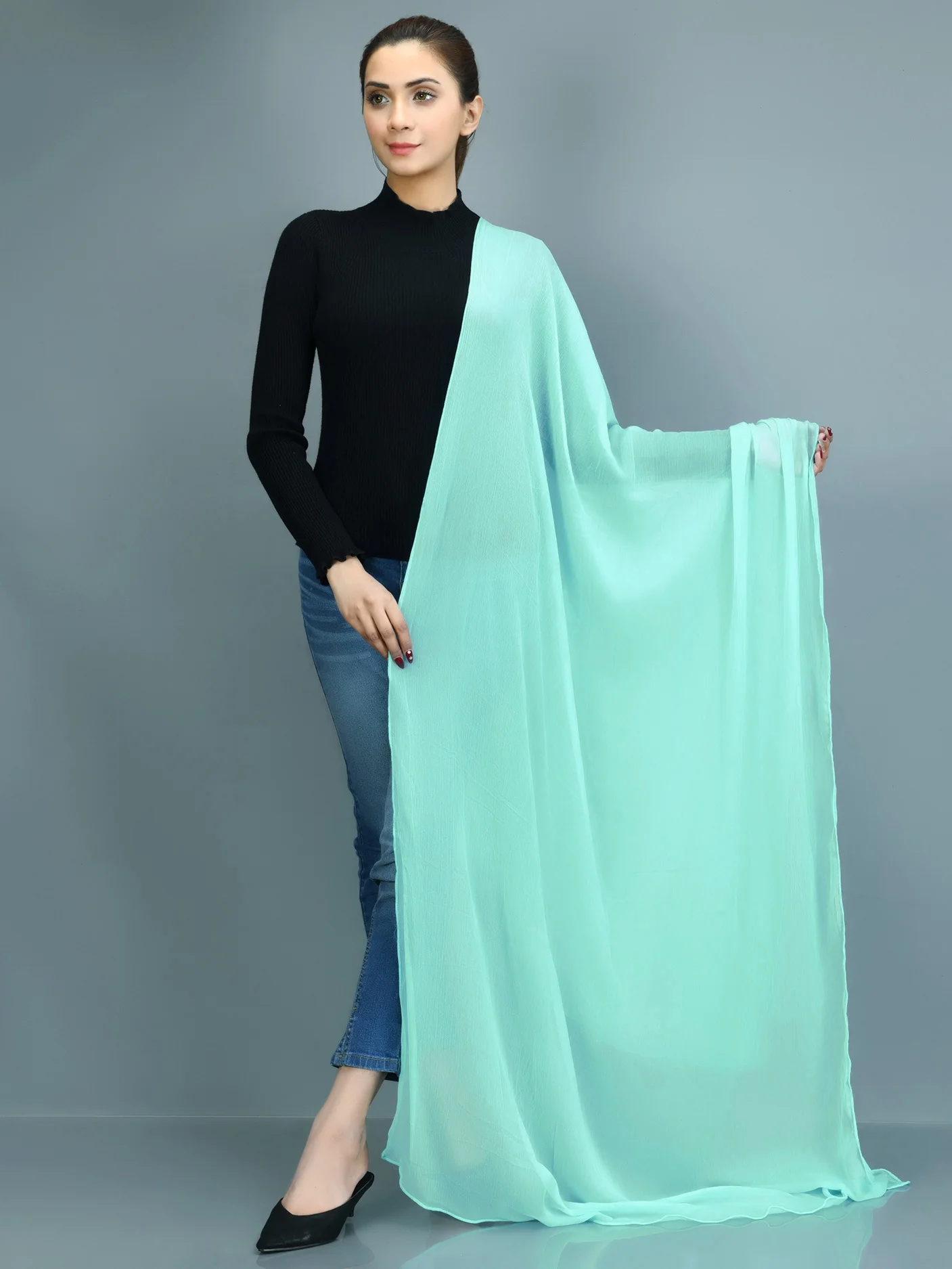 Dyed Chiffon Dupatta - Image 5
