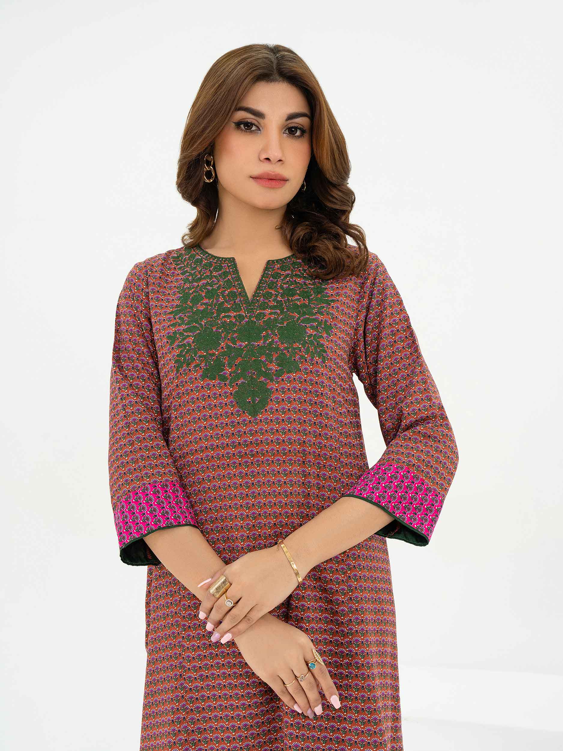 Linen Kurti-Embroidered (Pret) - Image 5