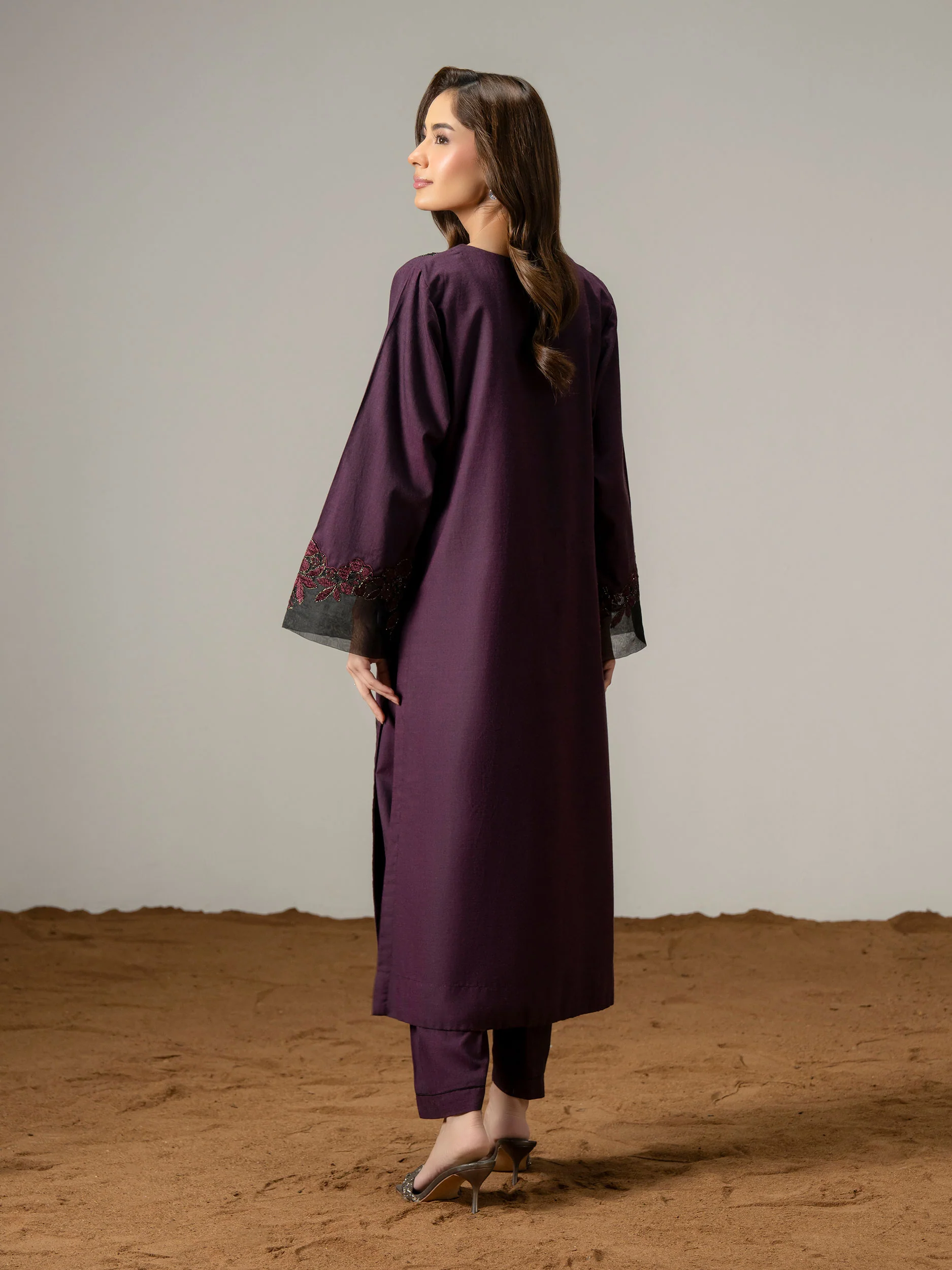 2 Piece Yarn Dyed Suit-Embroidered (Pret) - Image 8
