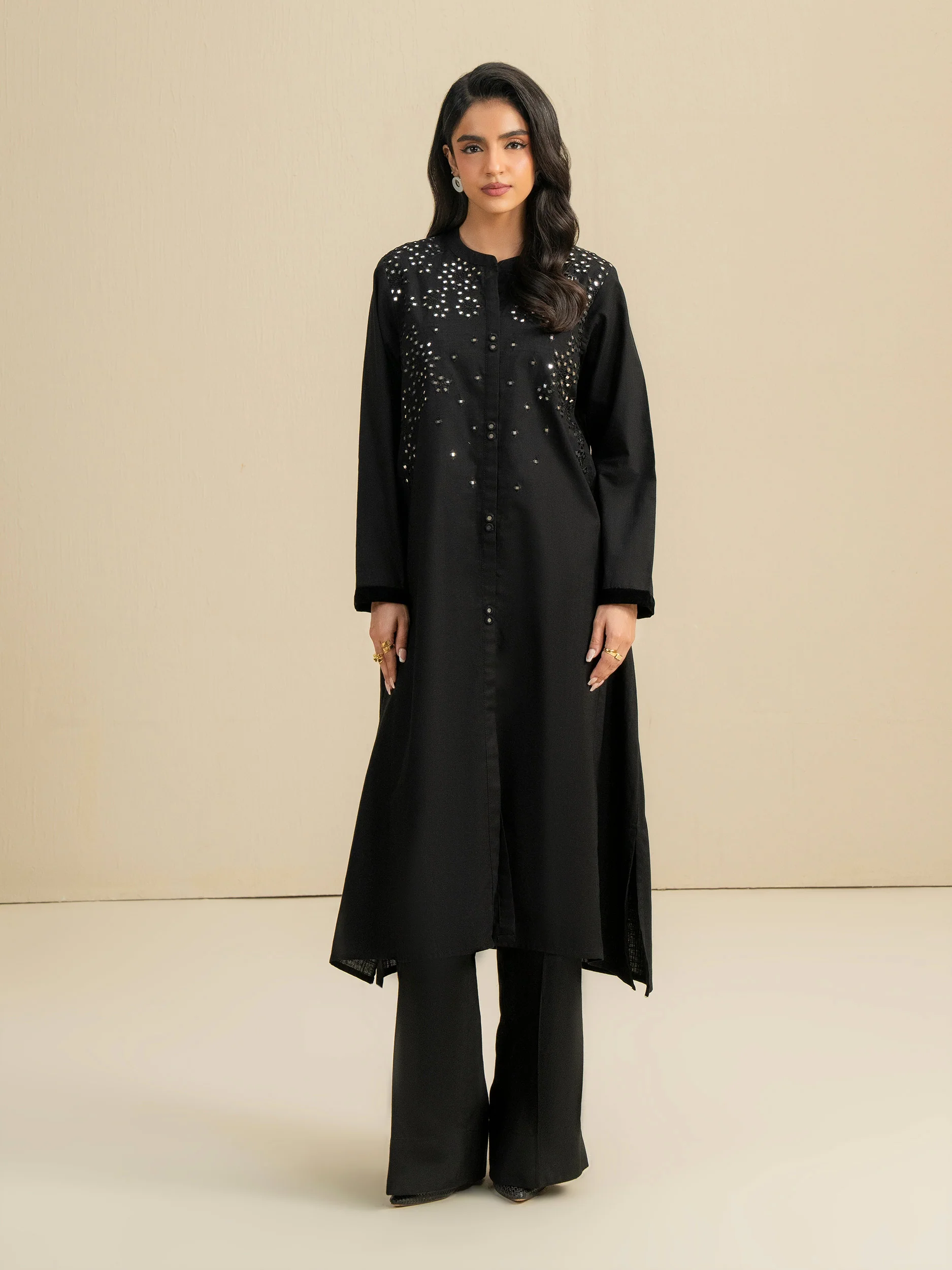 Khaddar Shirt-Embroidered (Pret) - Image 2