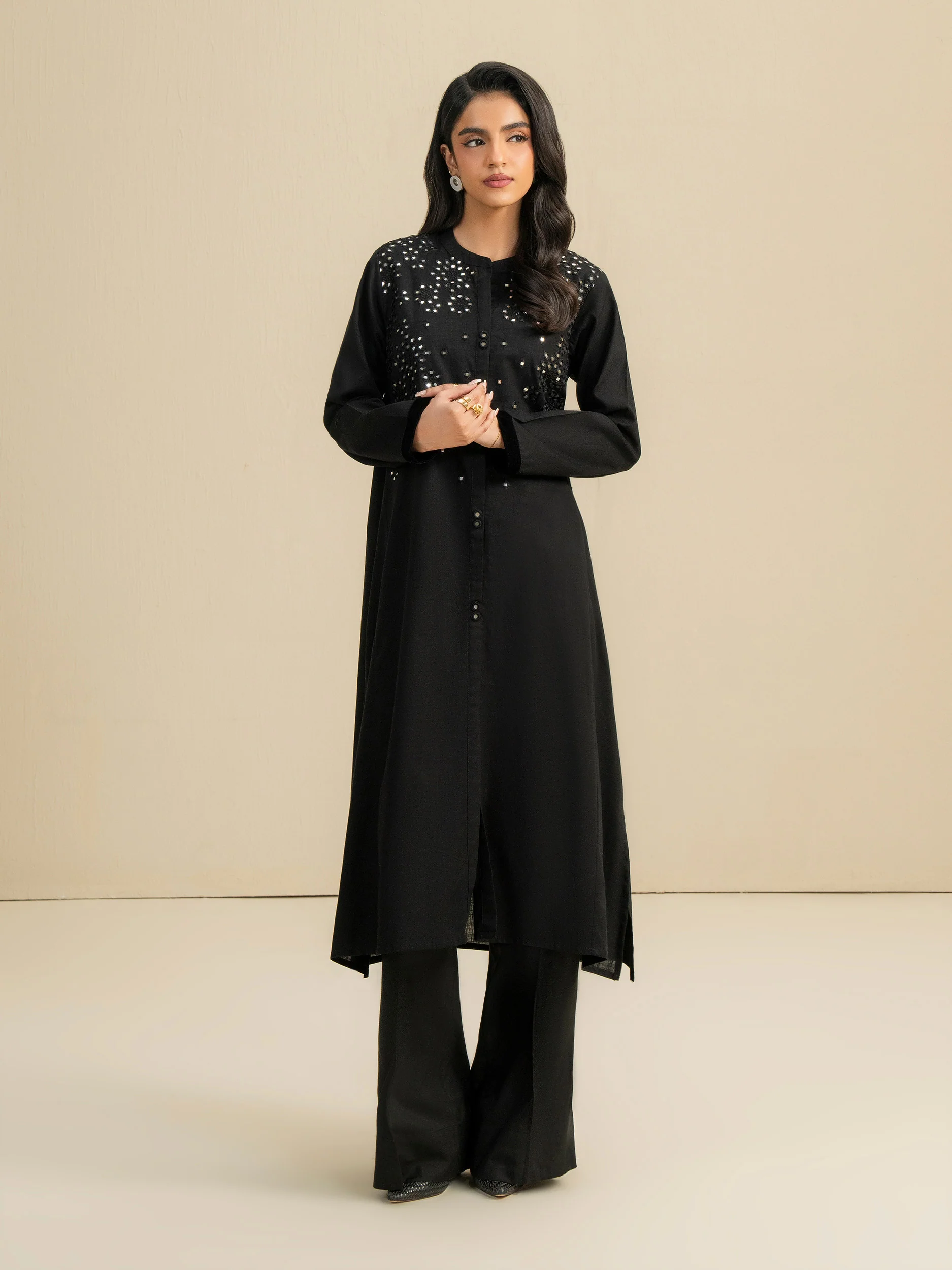 Khaddar Shirt-Embroidered (Pret) - Image 3