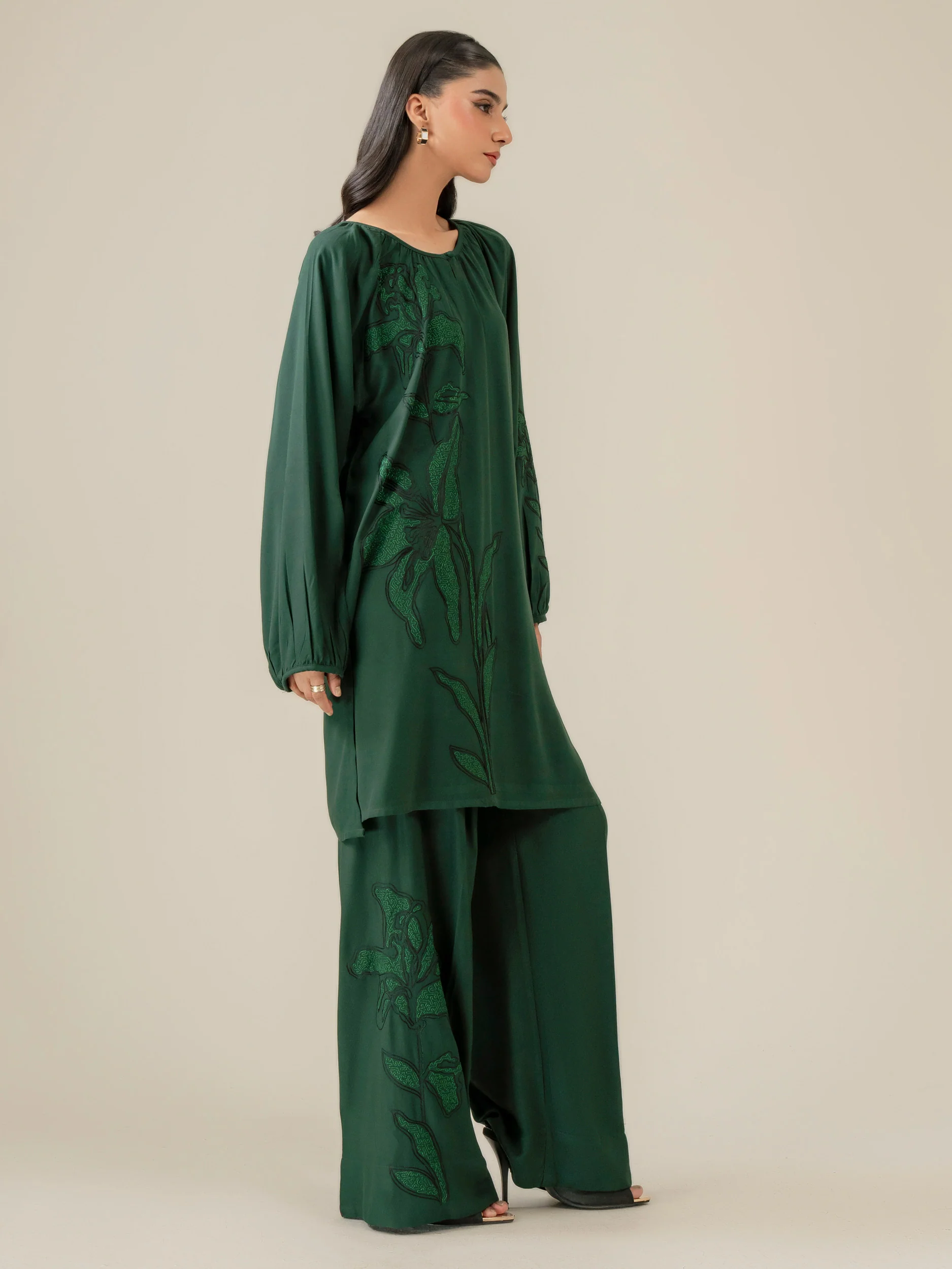 2 Piece Stone Suit-Embroidered (Pret) - Image 4