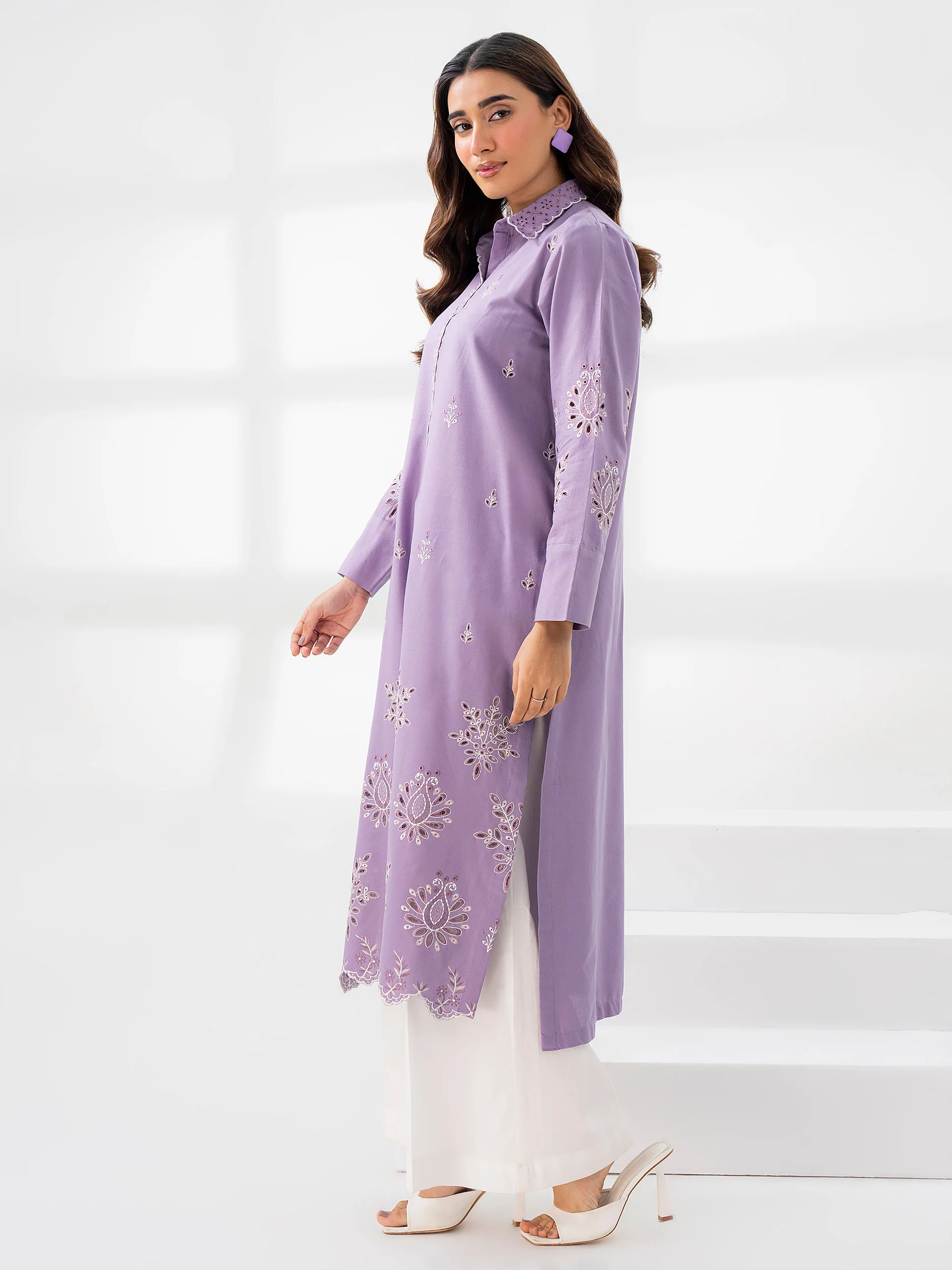 Khaddar Shirt-Embroidered (Pret) - Image 2