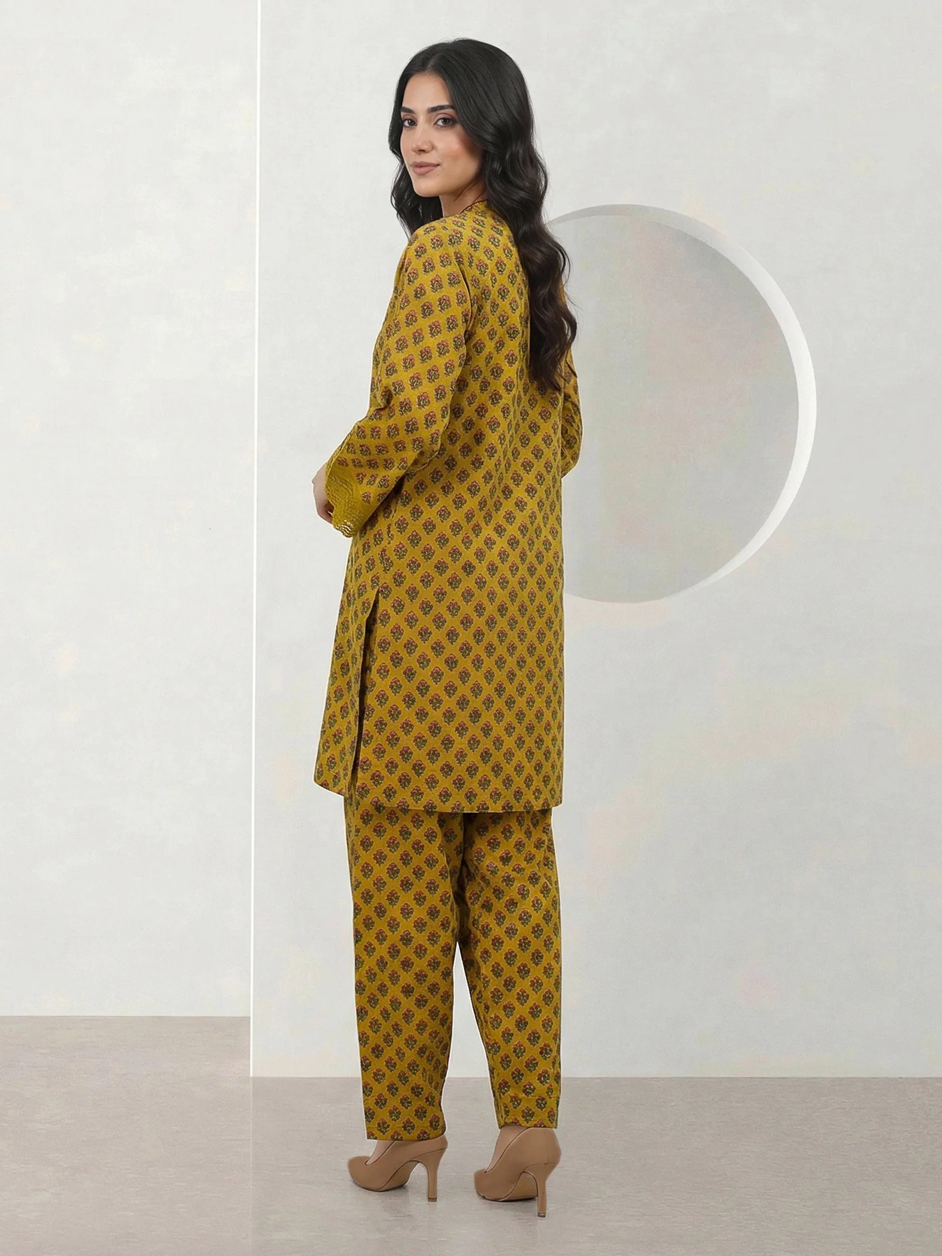 2 Piece Cambric Suit- Embroidered (Pret) - Image 3