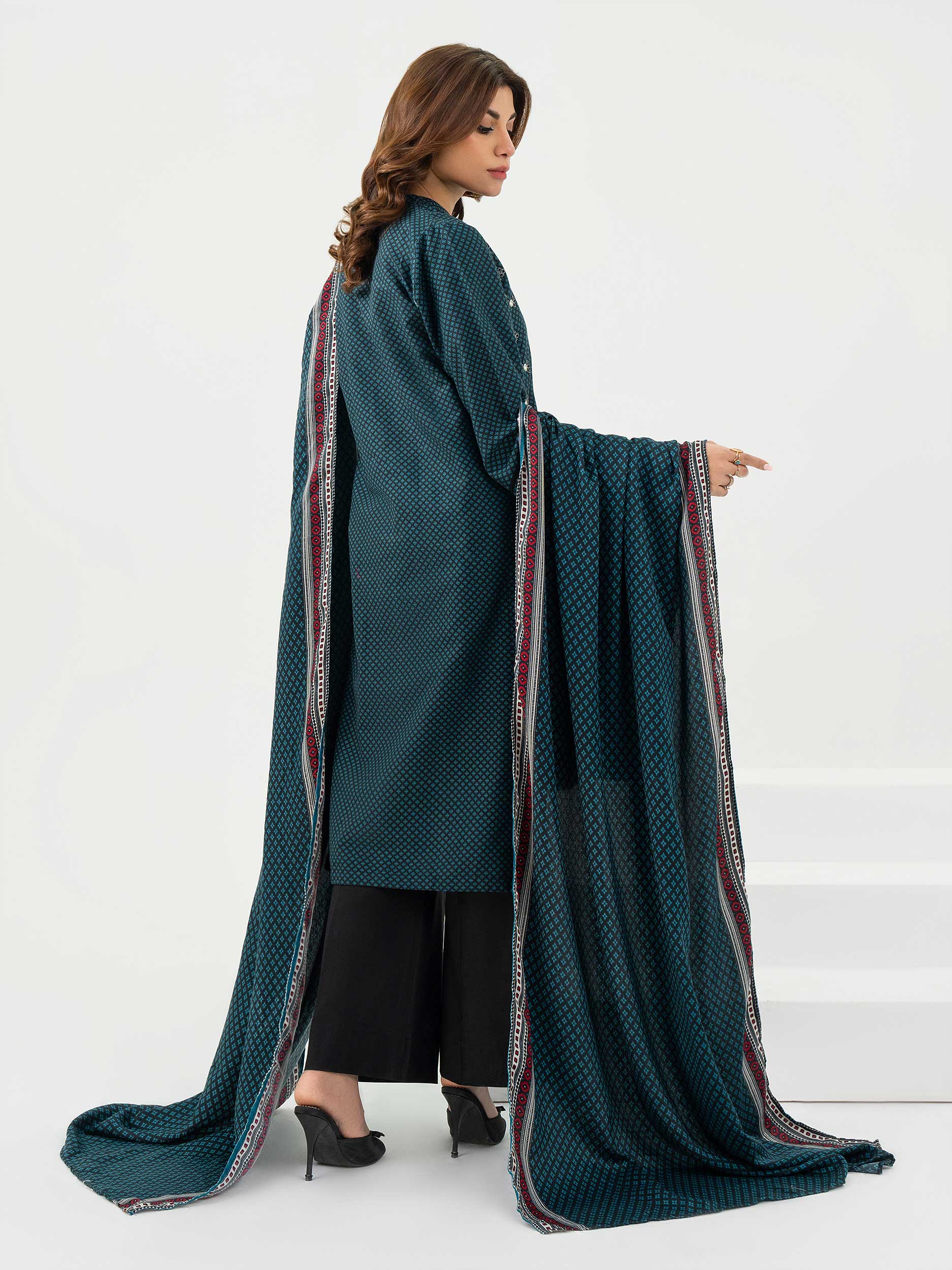 2 Piece Khaddar Suit-Embroidered (Pret) - Image 5
