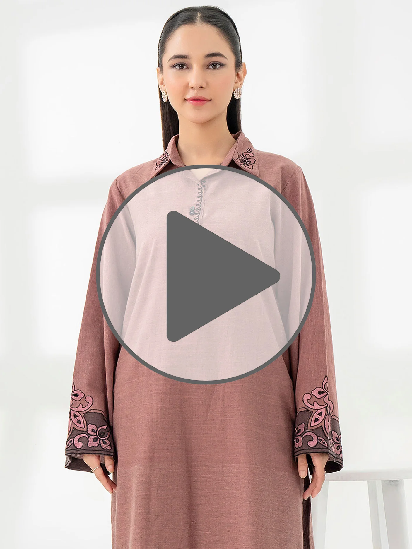 2 Piece Yarn Dyed Suit-Embroidered (Pret) - Image 7