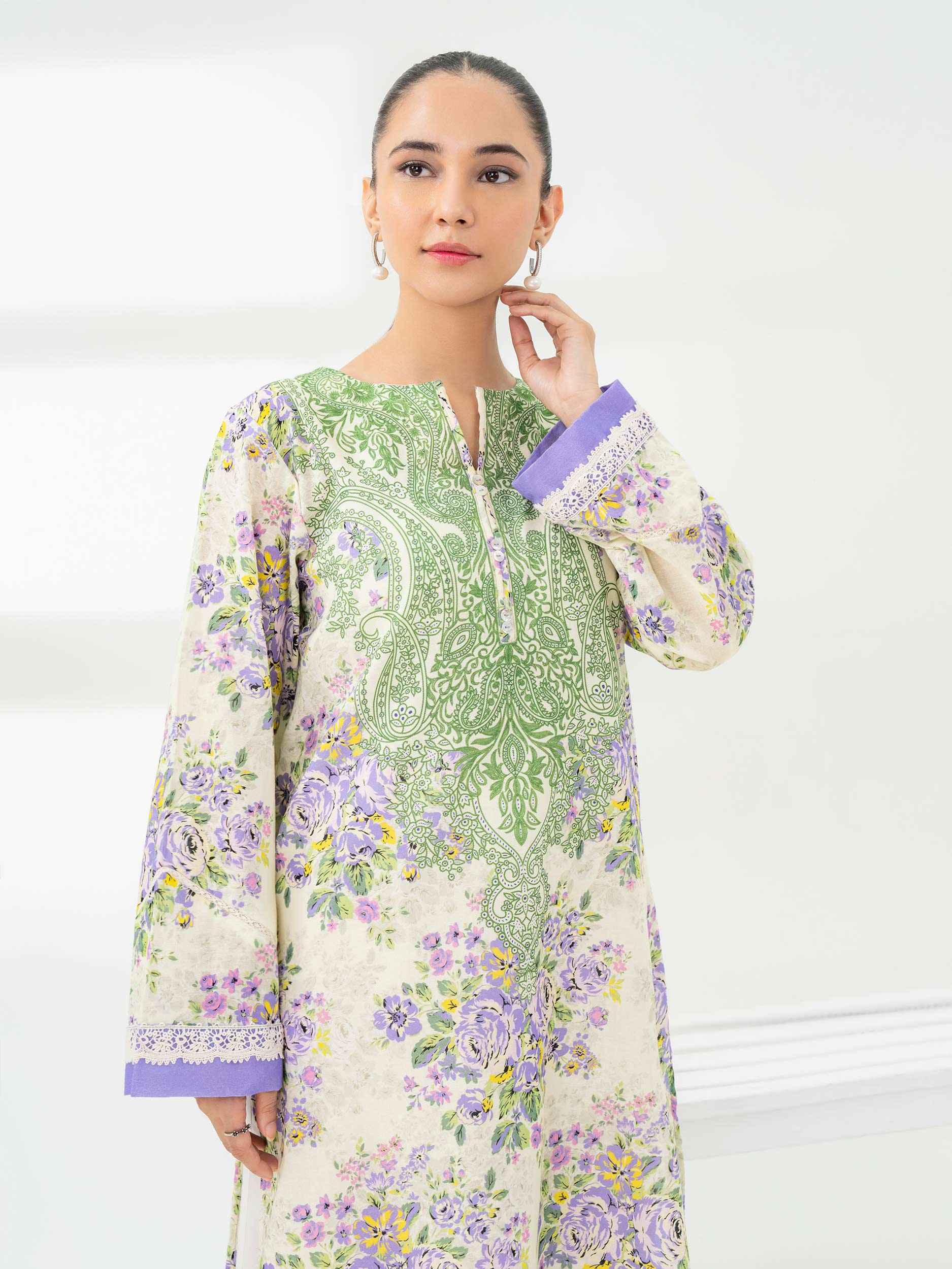 Khaddar Shirt-Printed (Pret) - Image 3