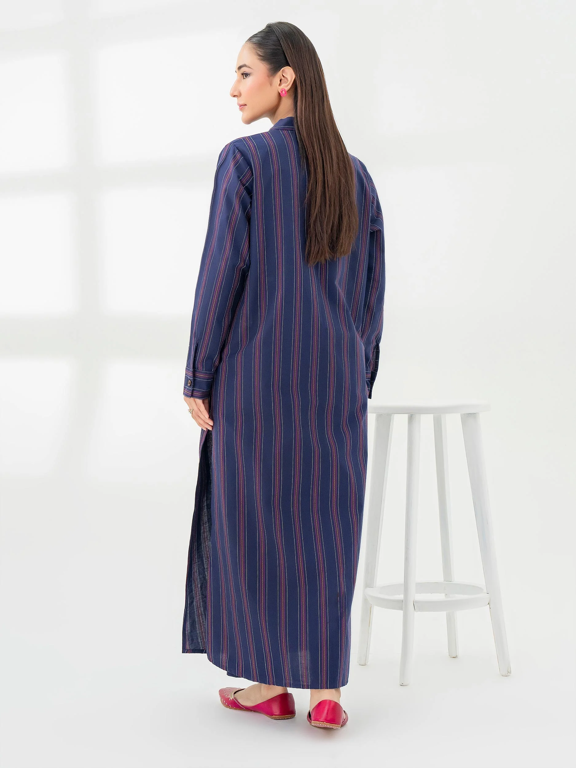 2 Piece Yarn Dyed Suit-Embroidered (Pret) - Image 5