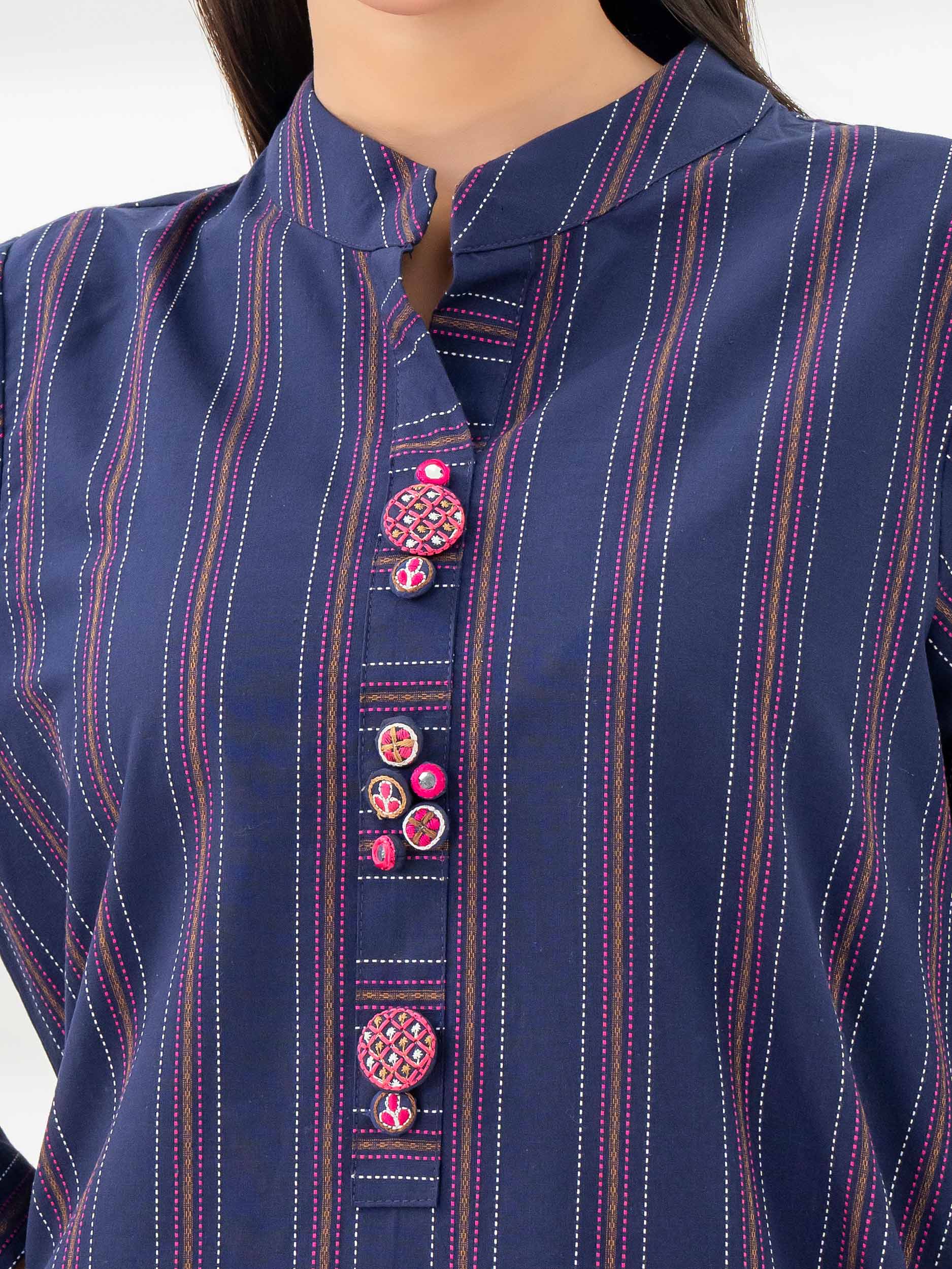 2 Piece Yarn Dyed Suit-Embroidered (Pret) - Image 6