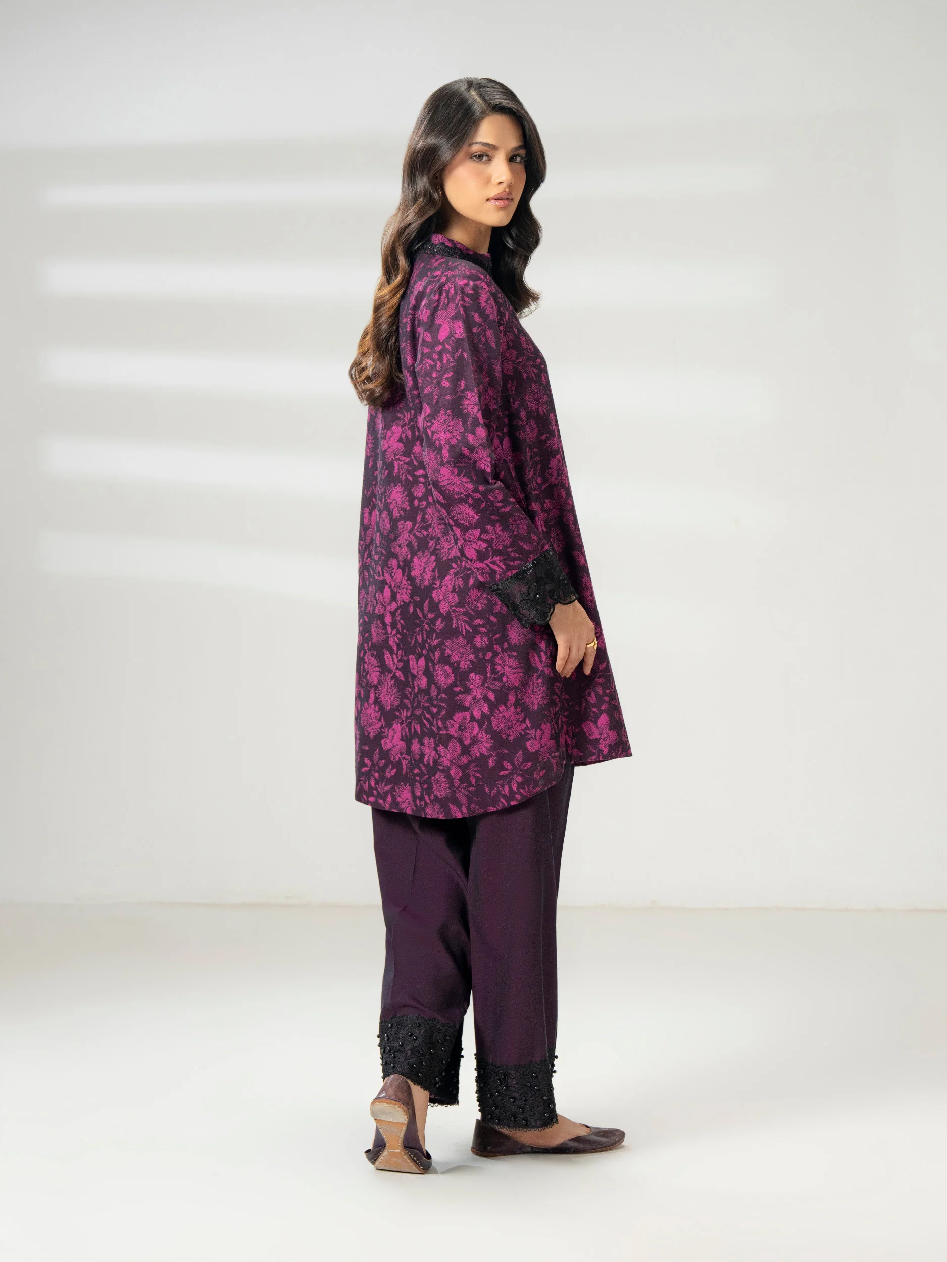 2 Piece Jacquard Suit-Embroidered (Pret) - Image 5