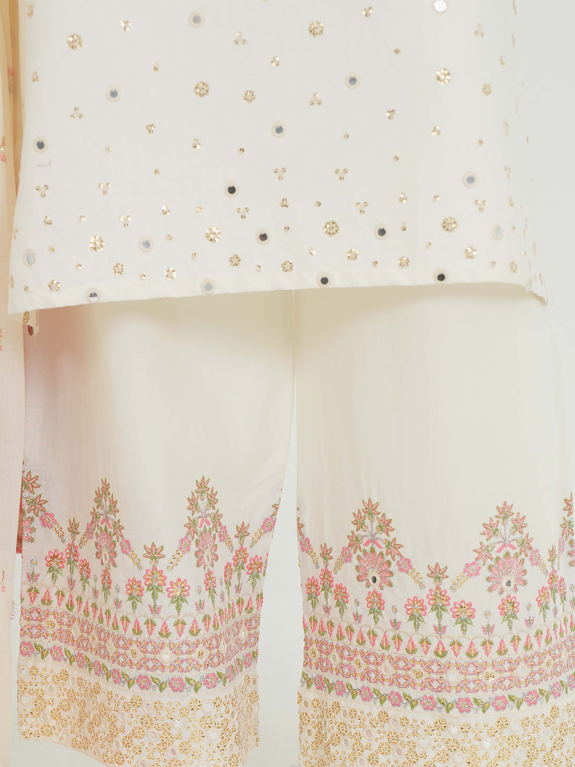 3 Piece Dobby Jacquard Suit- Embroidered (Pret) - Image 6