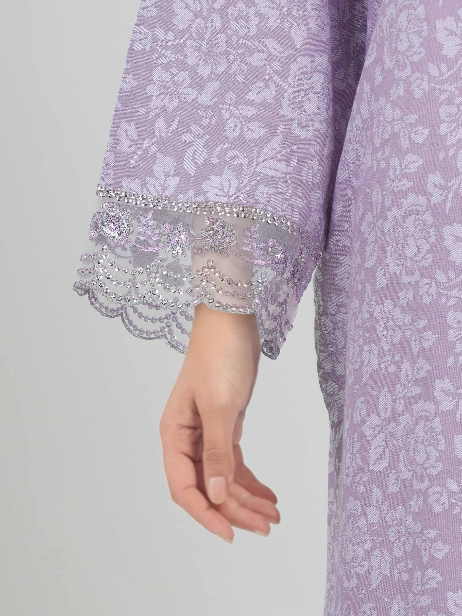2 Piece Self Jacquard Suit- Embroidered (Pret) - Image 5